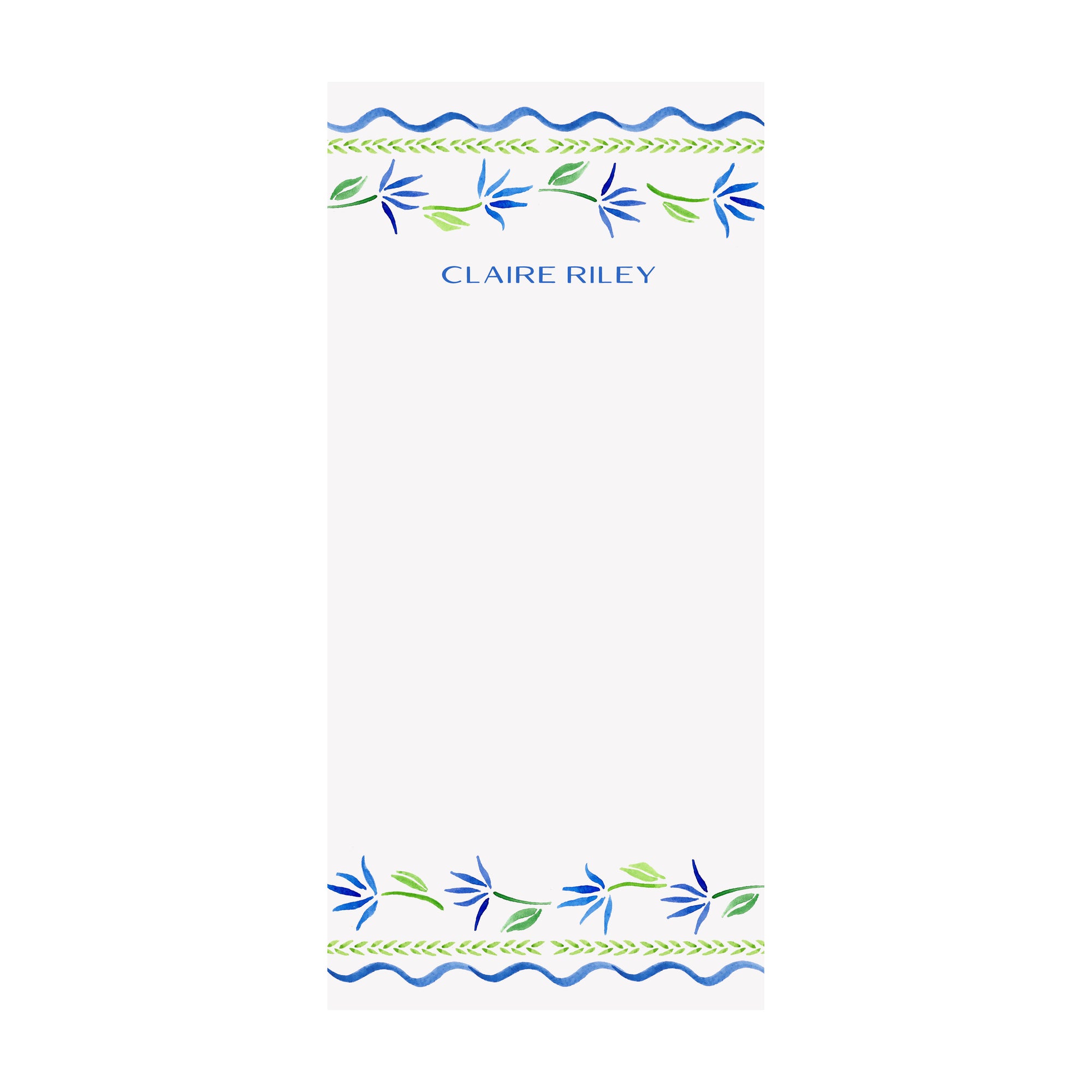 Floral Border Notepad- Personalized