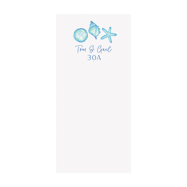 Blue Shells Notepad- Personalized - Brake Ink Stationery