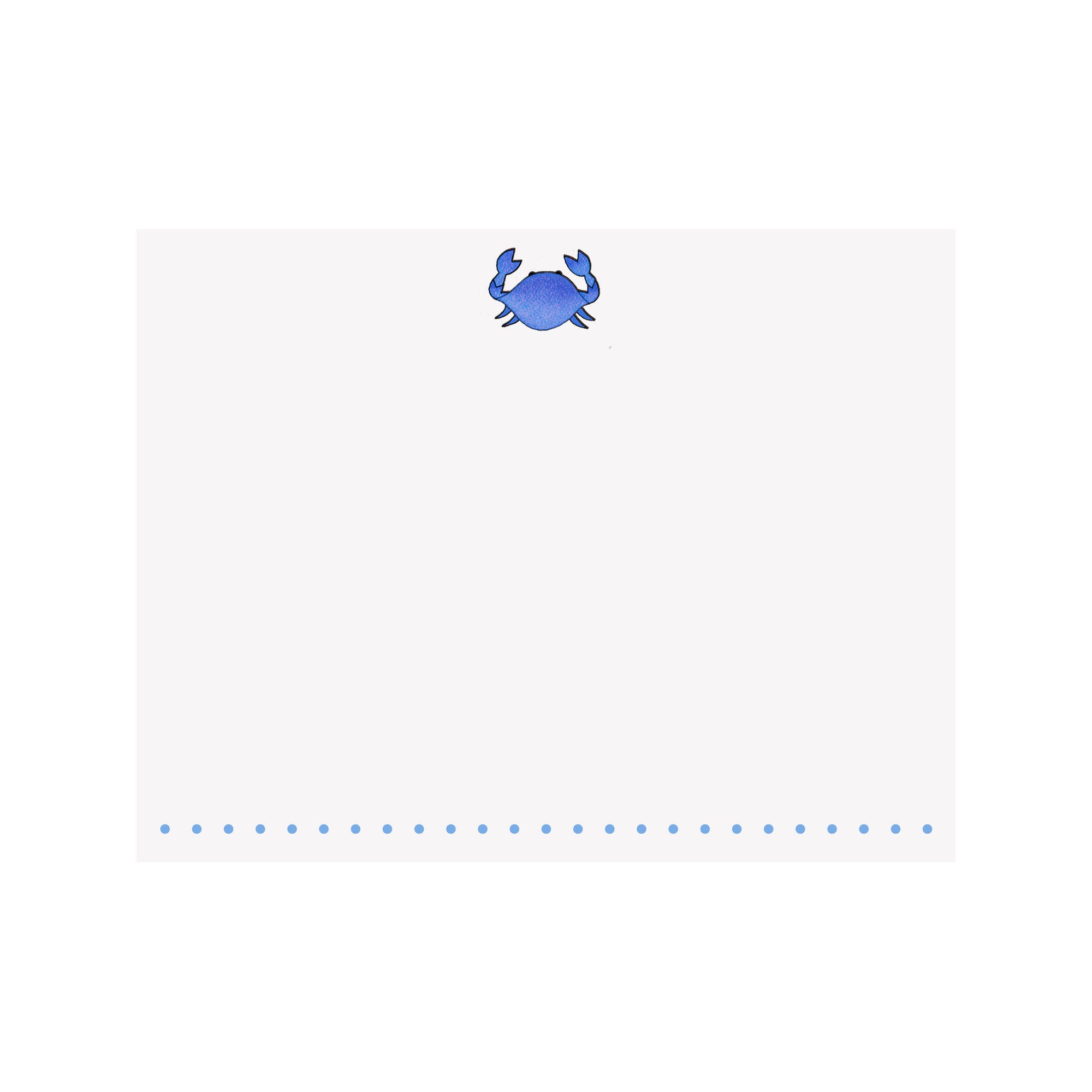 Crab- Blue Note Card