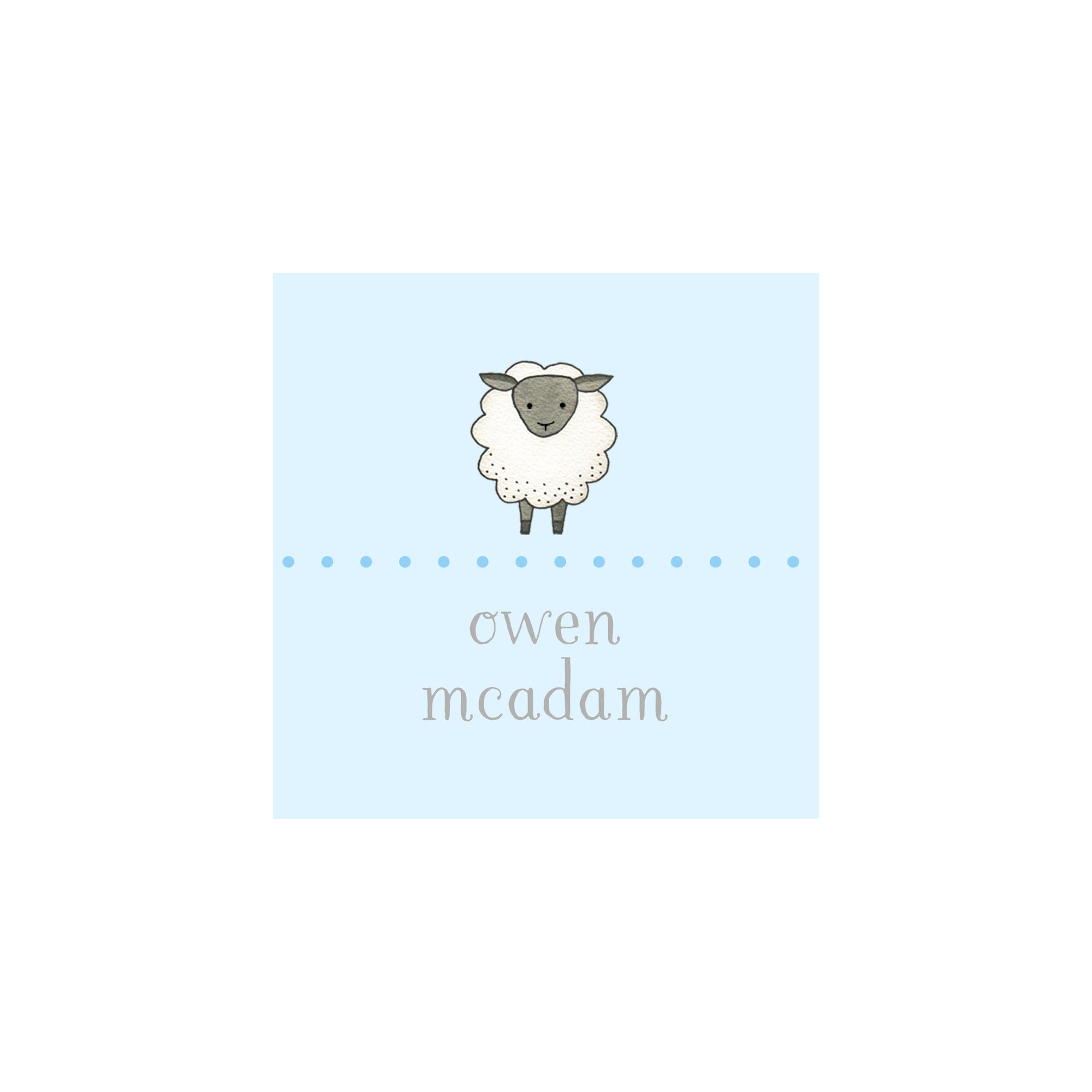 Sheep Gift Tags & Stickers - Blue