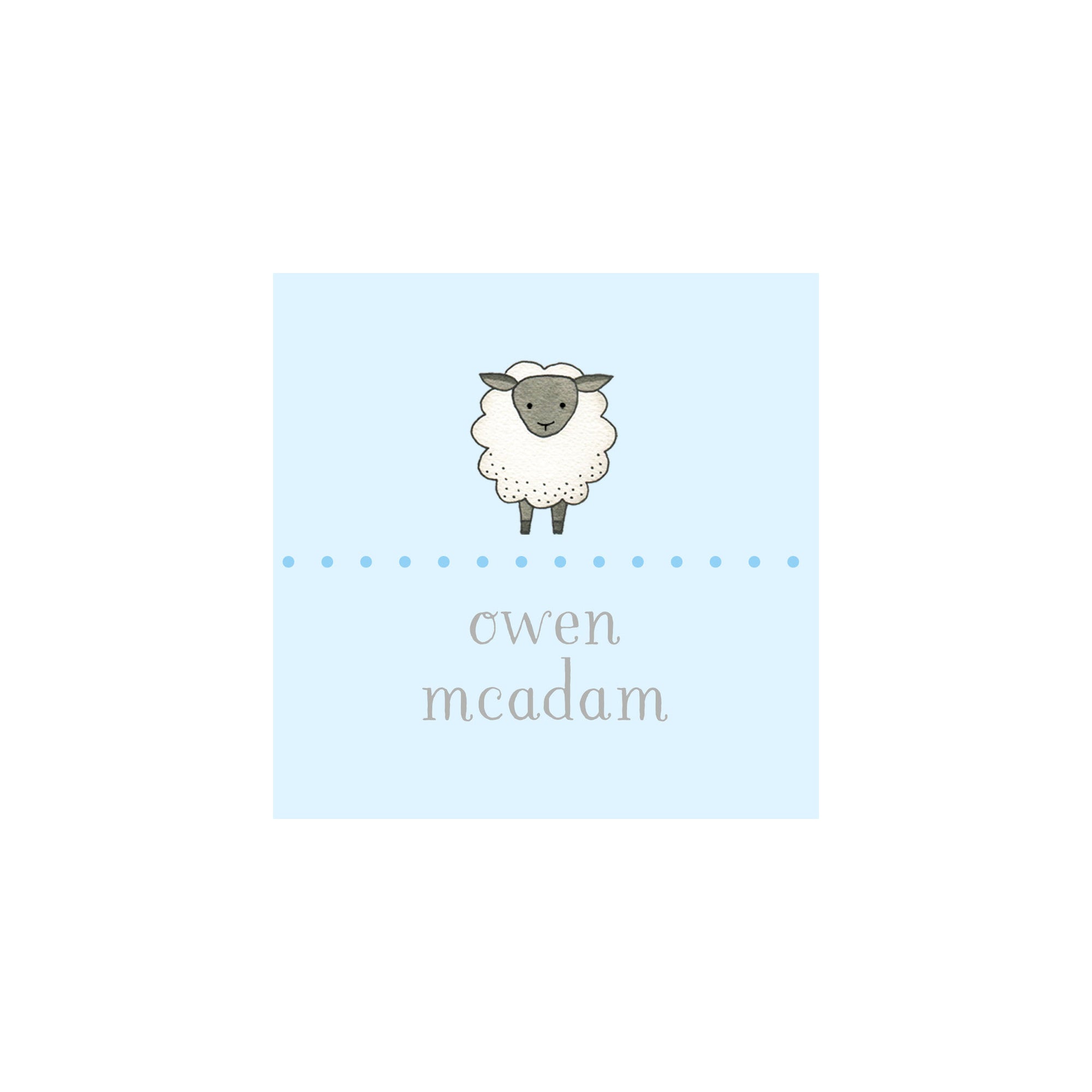 Sheep Gift Tags & Stickers - Blue