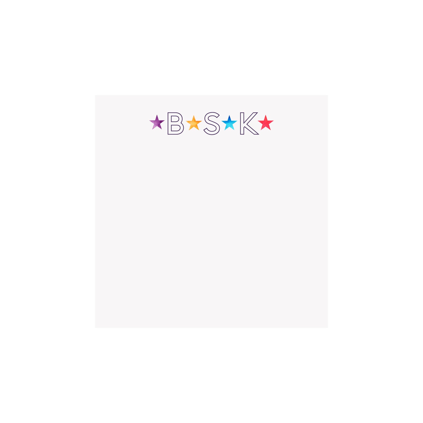 Bold Stars Monogram Notepad- Personalized