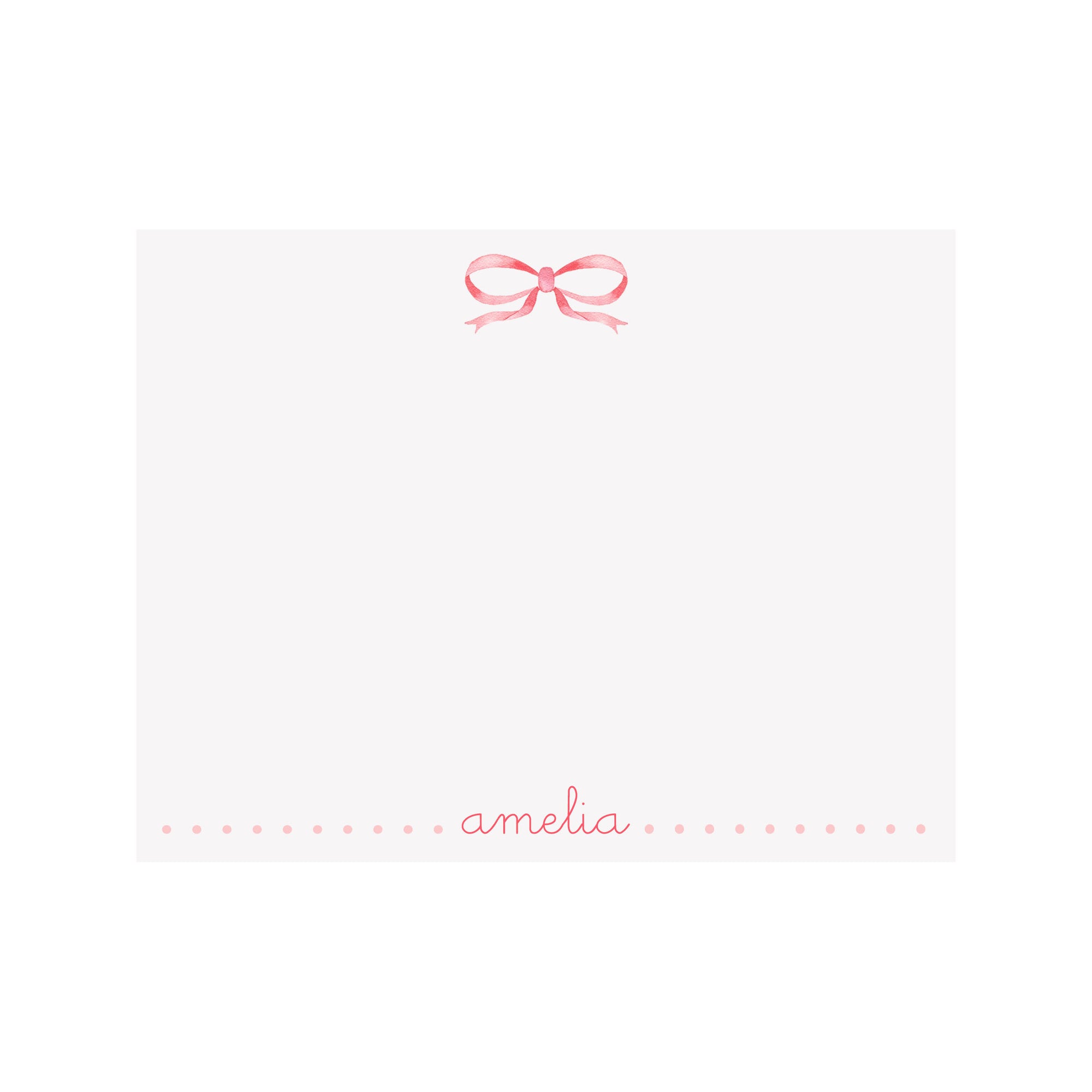 Bow Pink Stationery