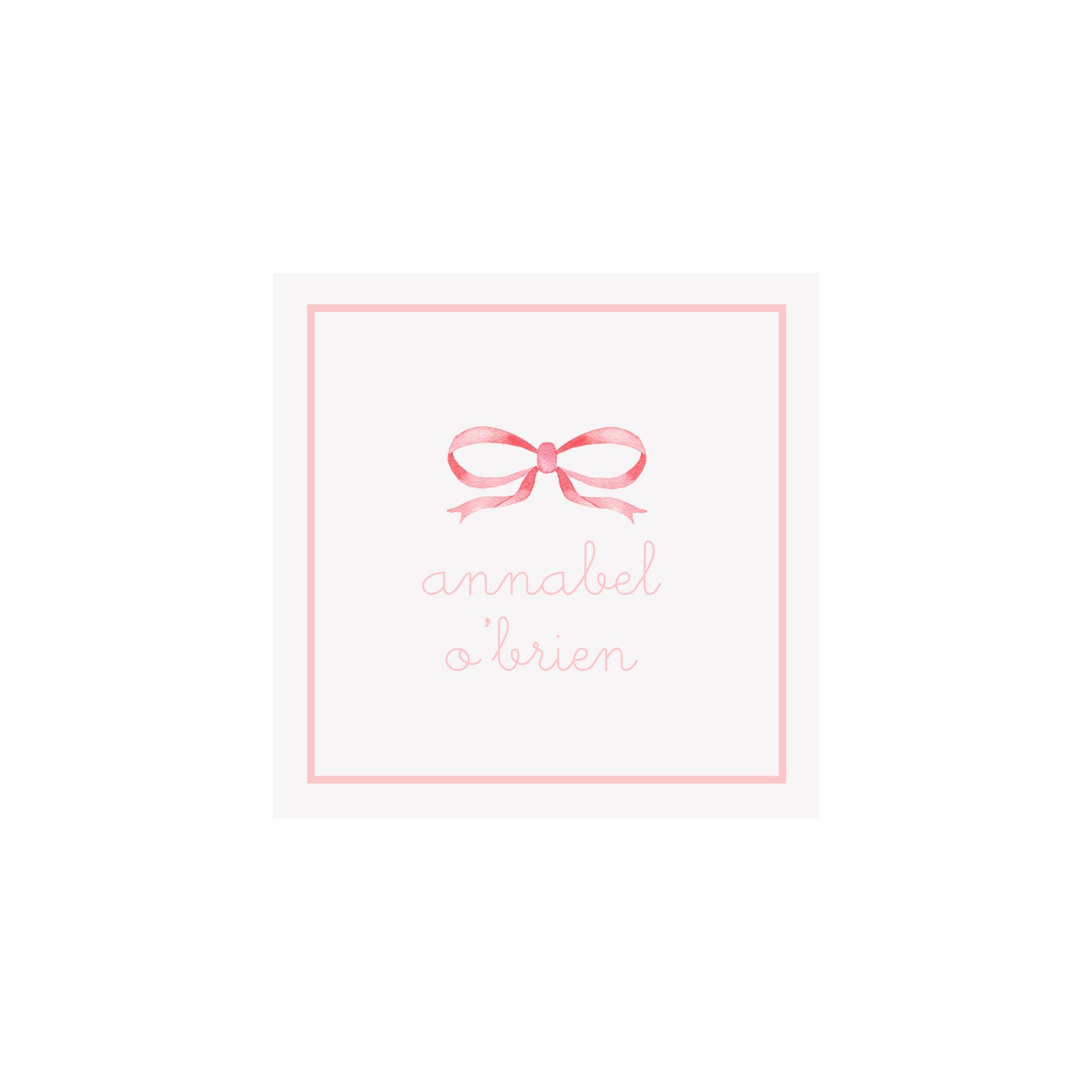 Bow Gift Tags & Stickers- Pink - Brake Ink Stationery