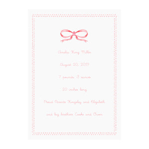 Baby Keepsake Print- Pink