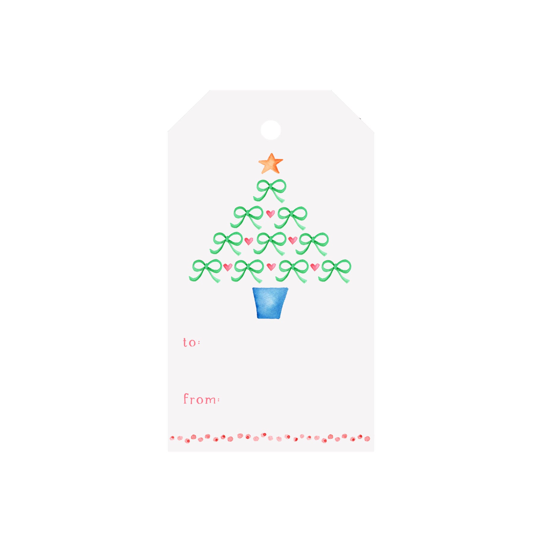 Bow Christmas Tree Luggage Gift Tags