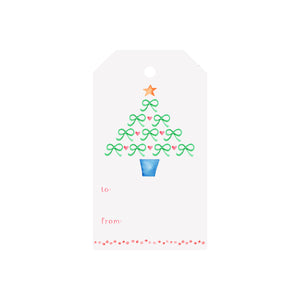 Bow Christmas Tree Luggage Gift Tags