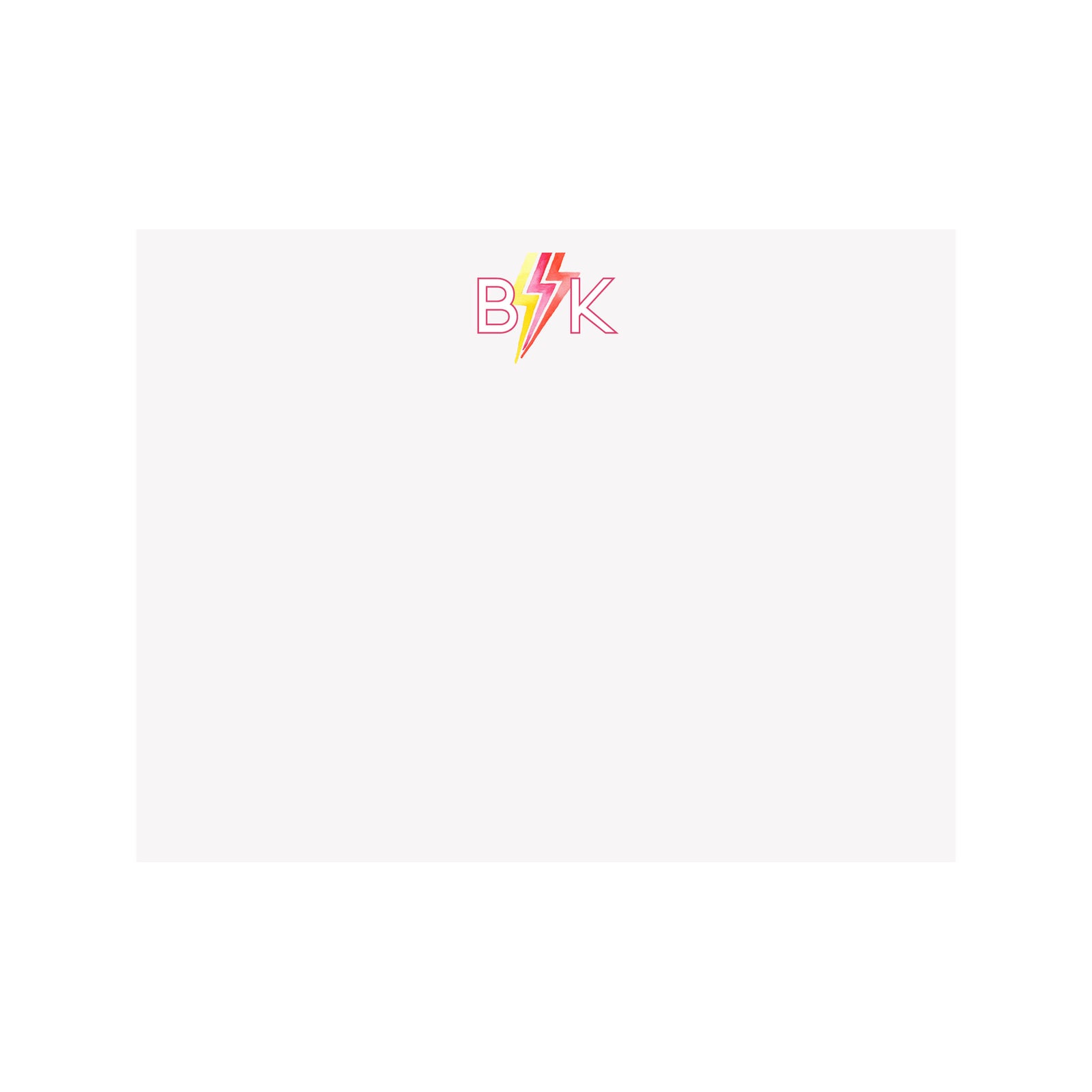 Bright Bolt Initial Stationery- Personalized