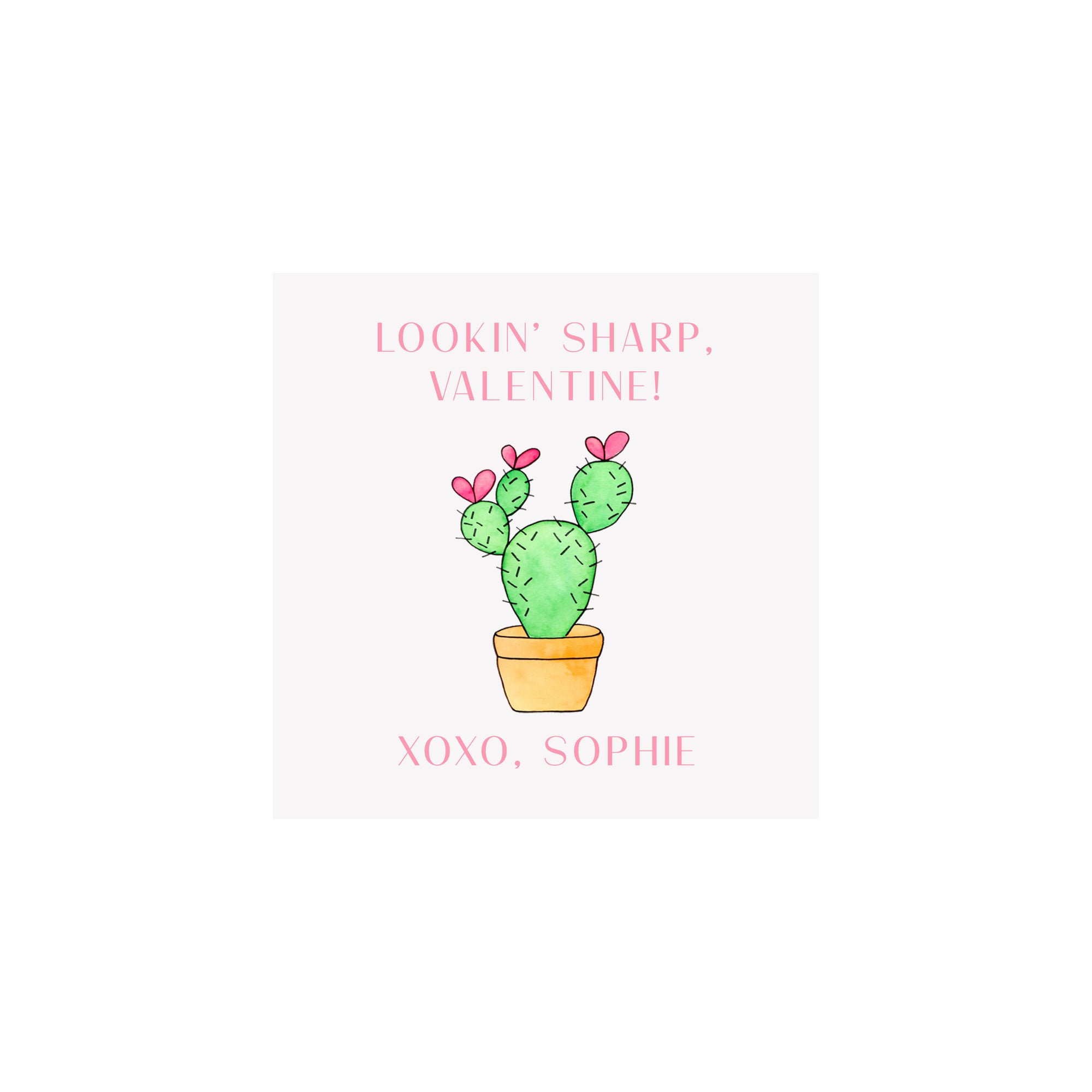 Cactus Valentine Gift Tags & Stickers