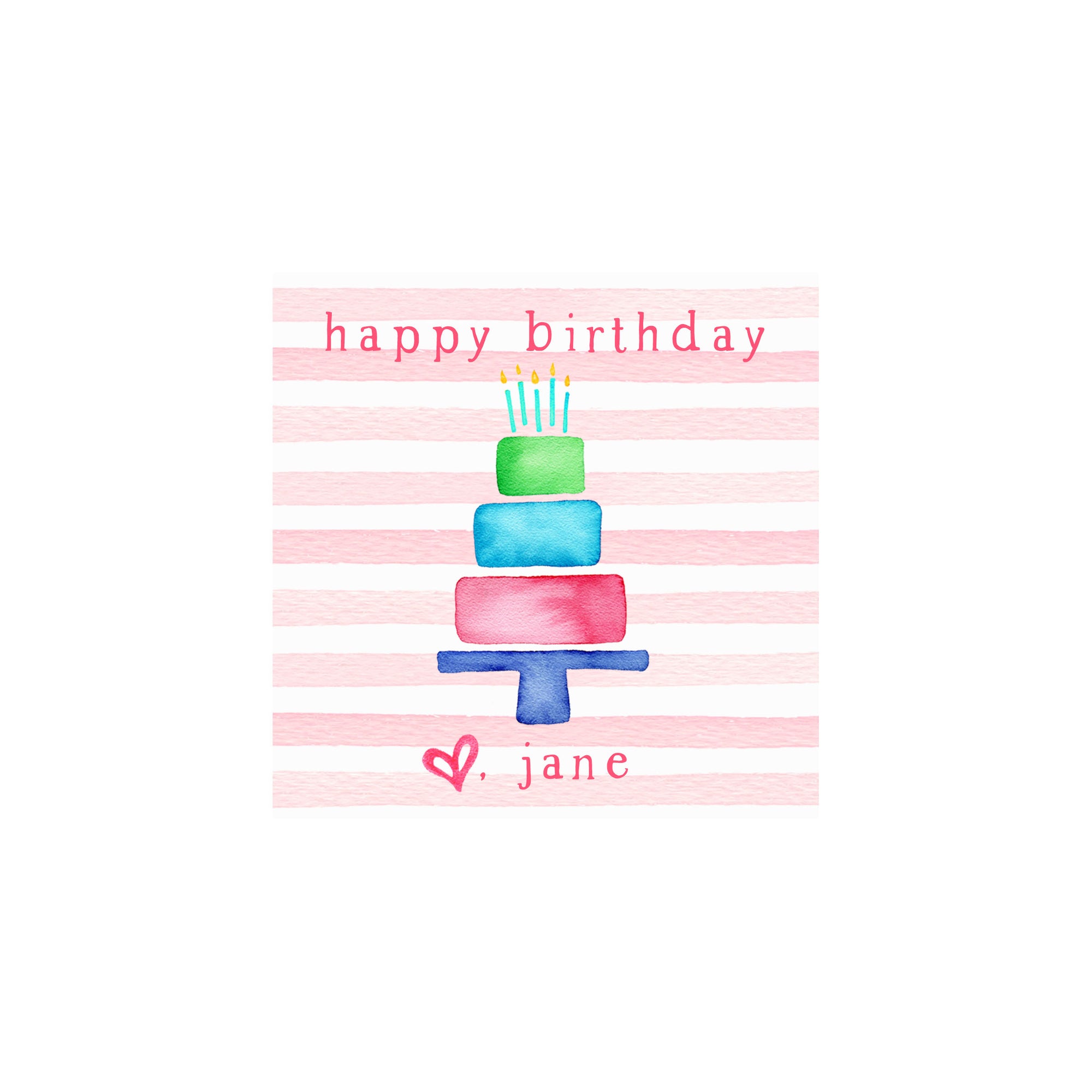 Cake Stripes Gift Tags & Stickers