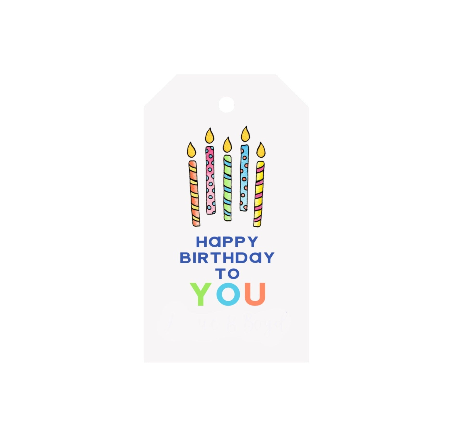 Birthday Candles Luggage Gift Tags