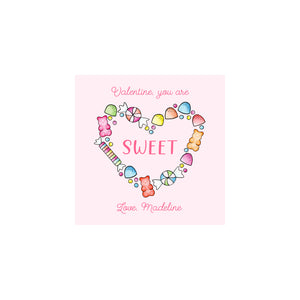 Candy Heart Valentine Gift Tags & Stickers
