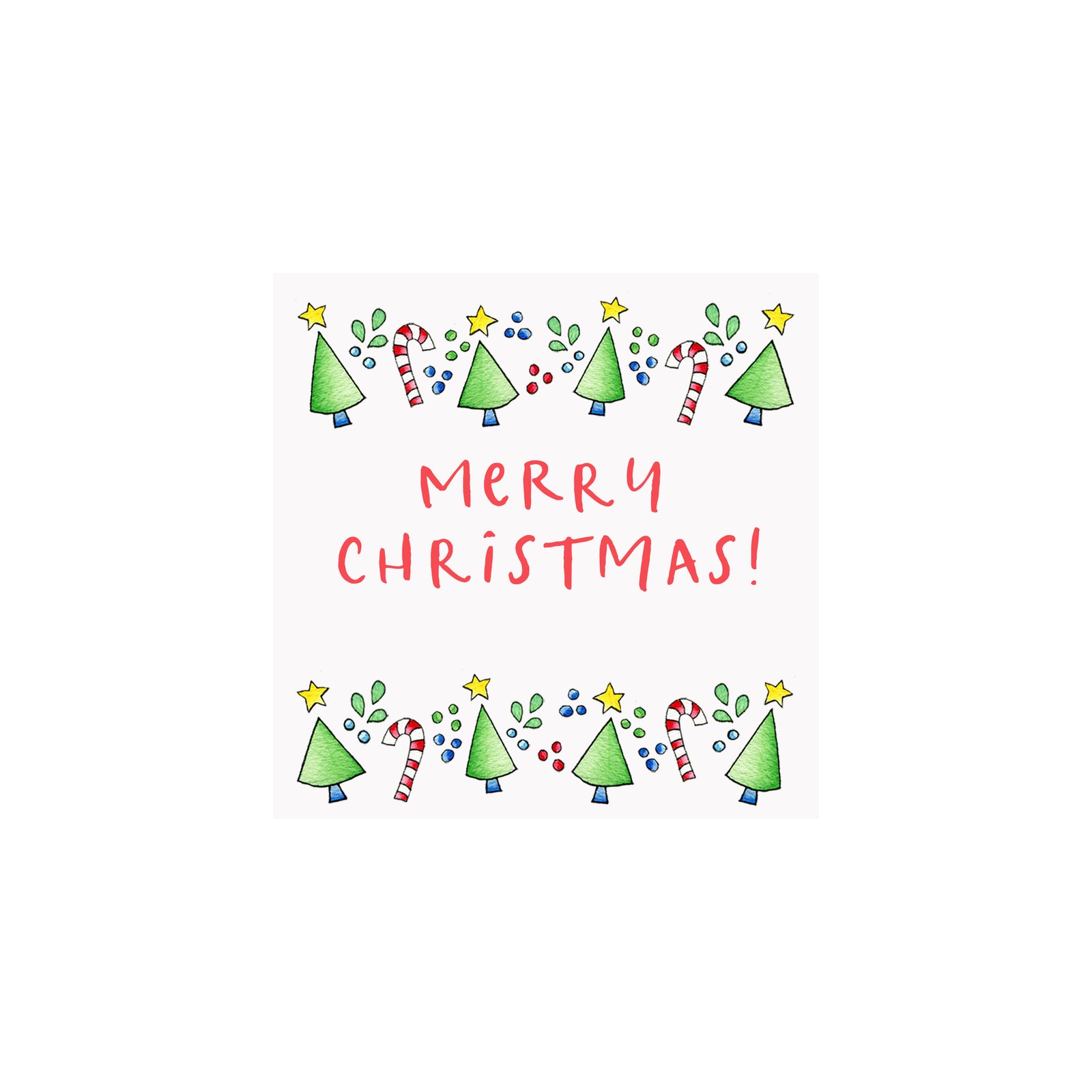 Candy Canes Christmas Trees Gift Tag
