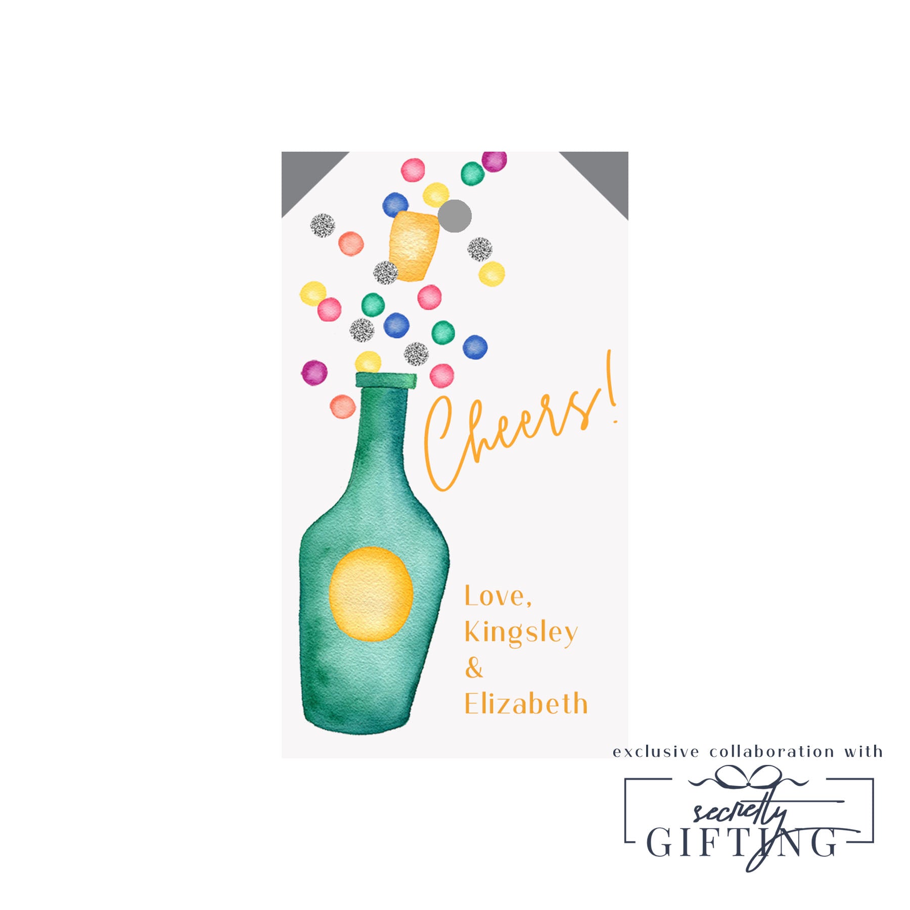 Champagne Cheers Personalized Luggage Gift Tags