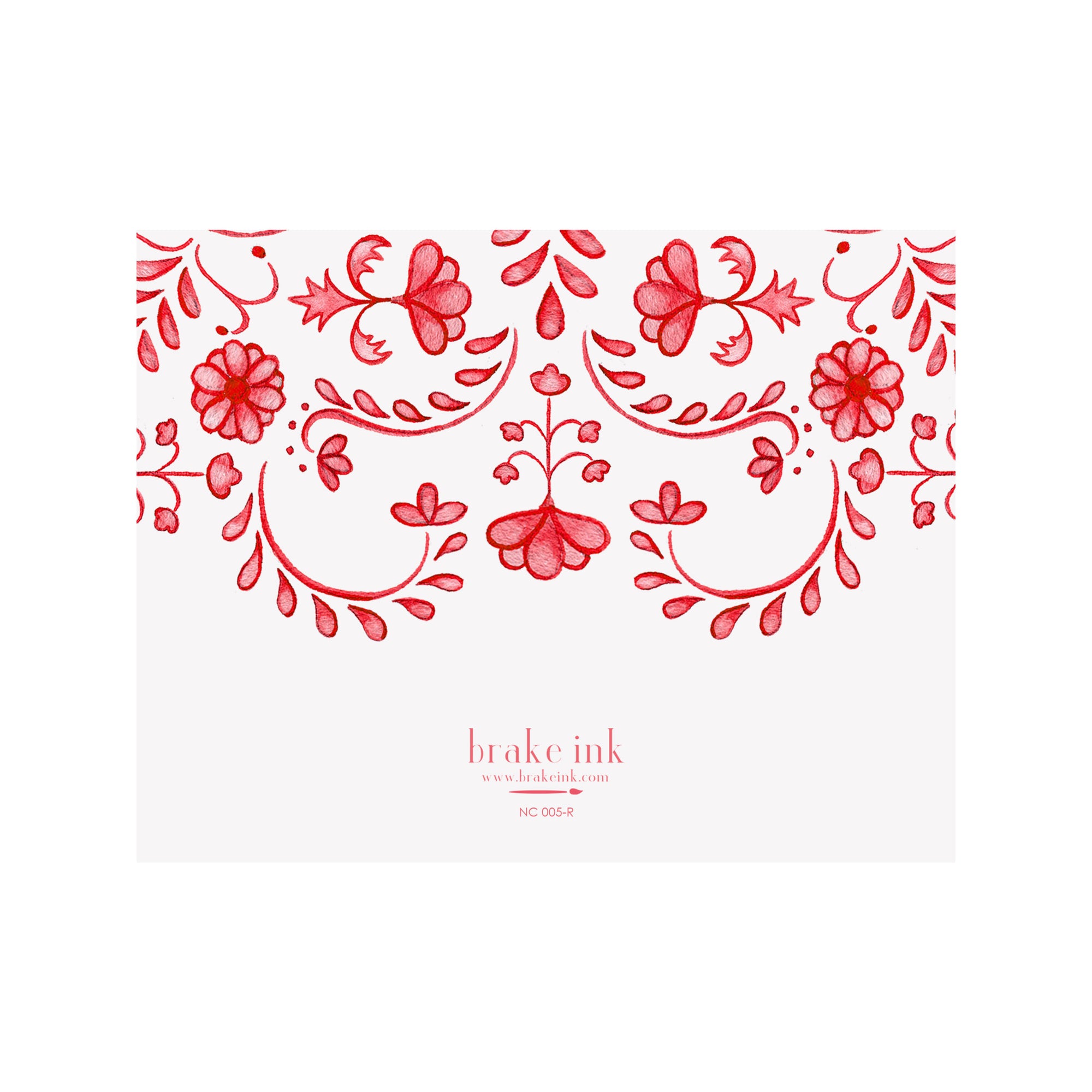 Chinoiserie Note Cards- Red