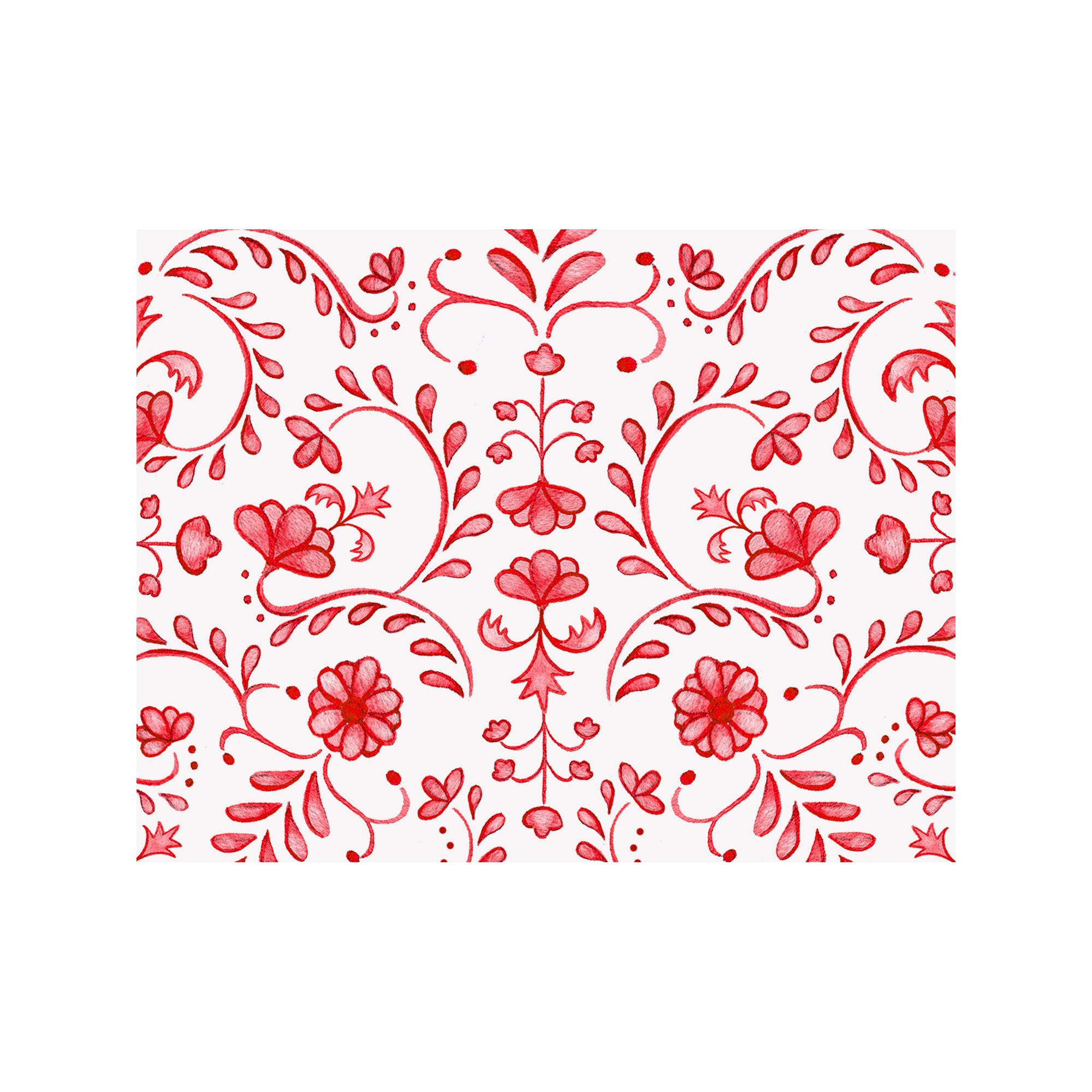 Chinoiserie Card-Red