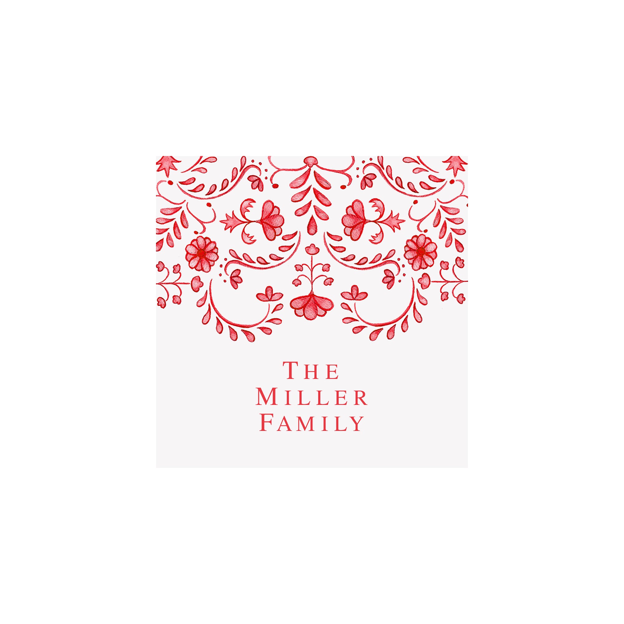 Chinoiserie Gift Tags & Stickers- Red