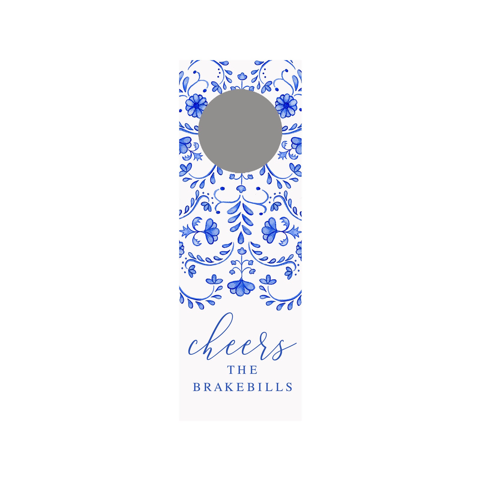 Chinoiserie Personalized Wine Tag