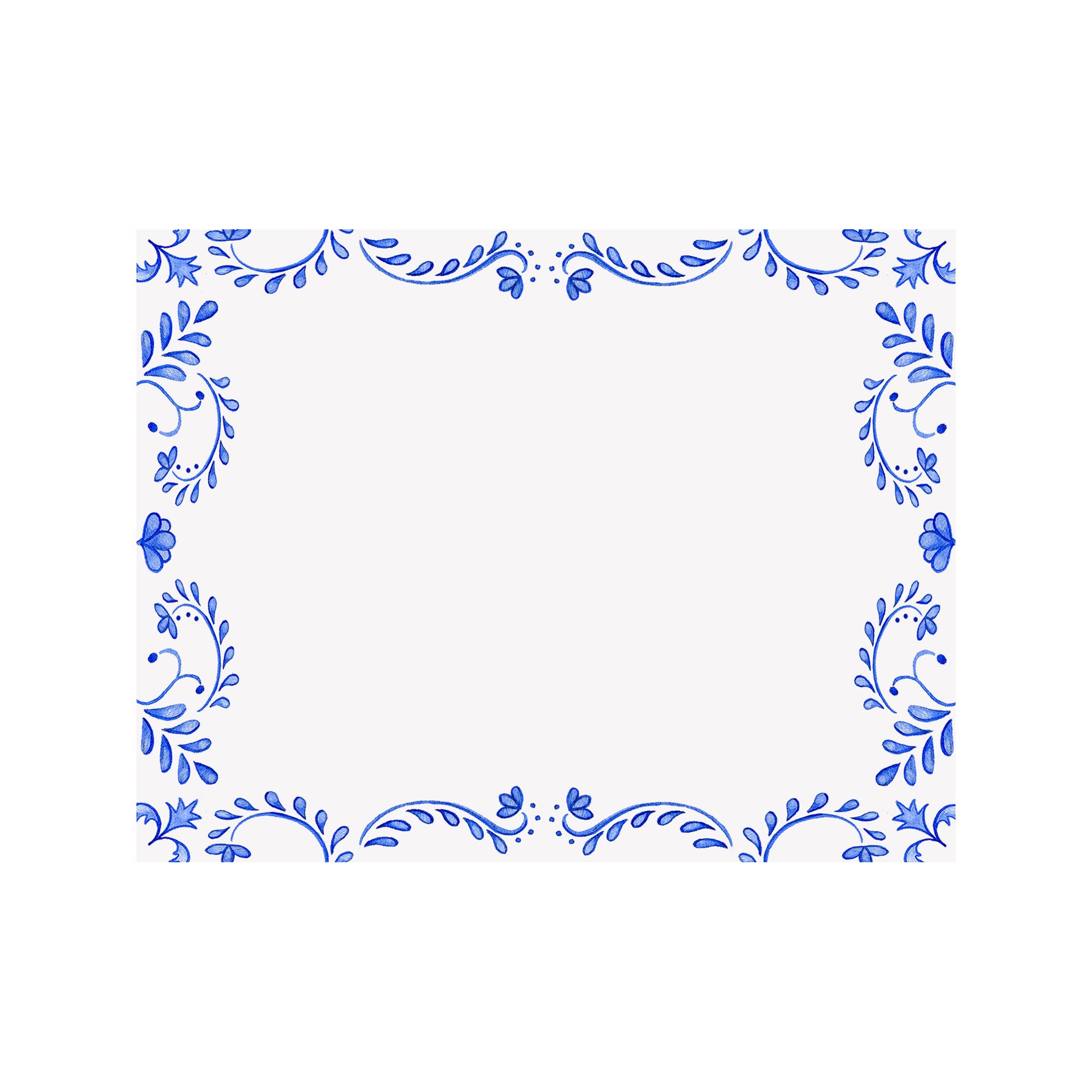 Chinoiserie Border Note Card
