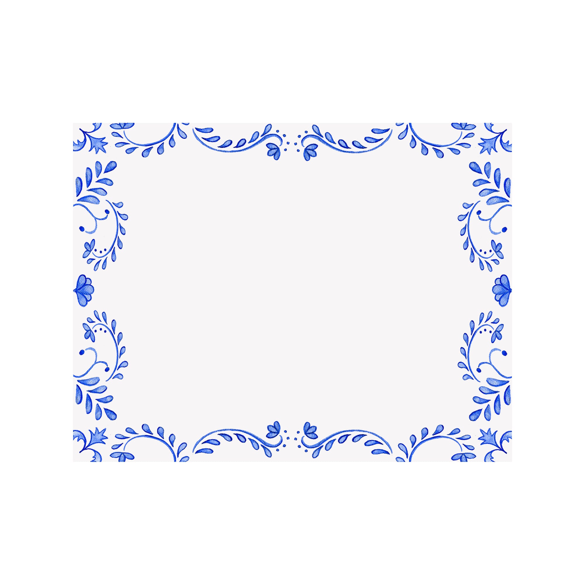 Chinoiserie Border Note Card