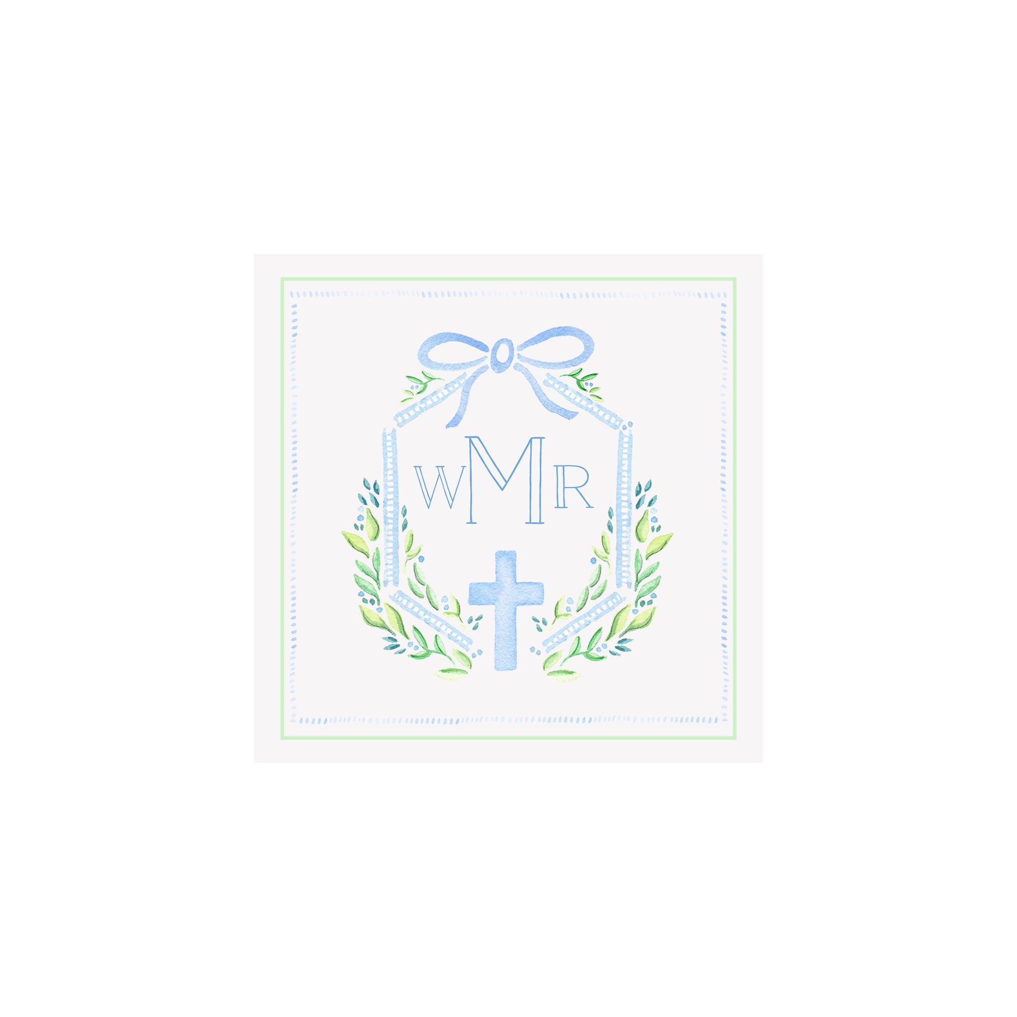 Monogram Cross Gift Tags & Stickers