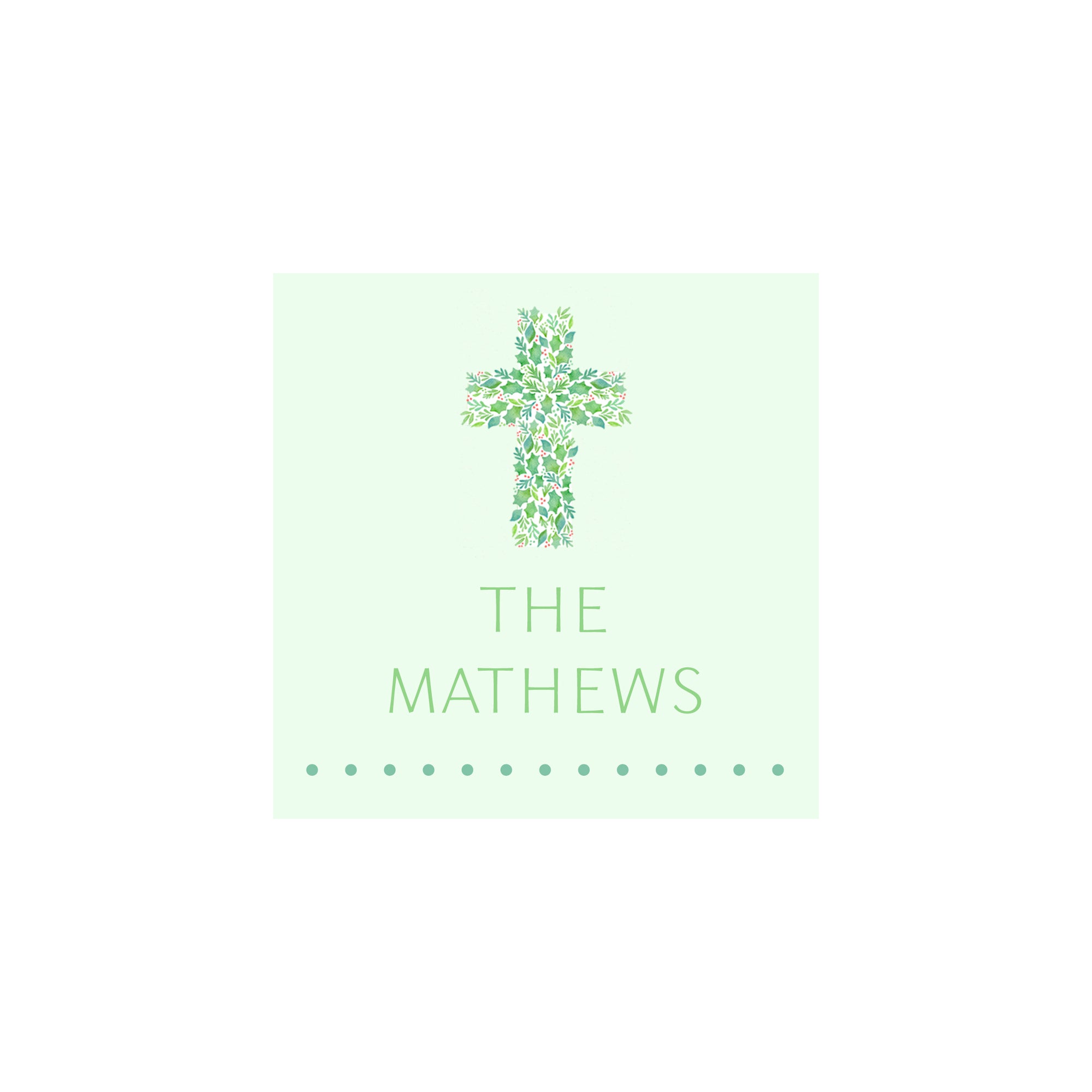Christmas Cross Gift Tags & Stickers