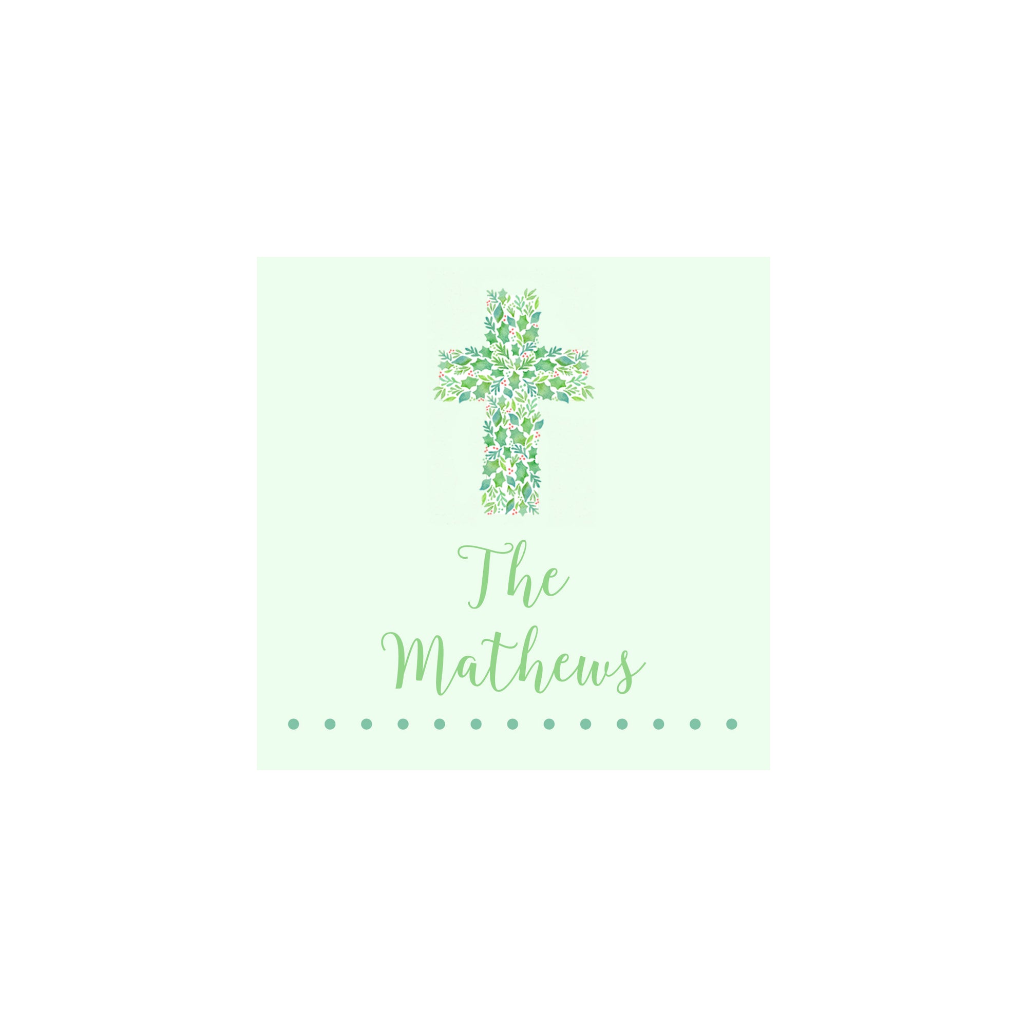 Christmas Cross Gift Tags & Stickers