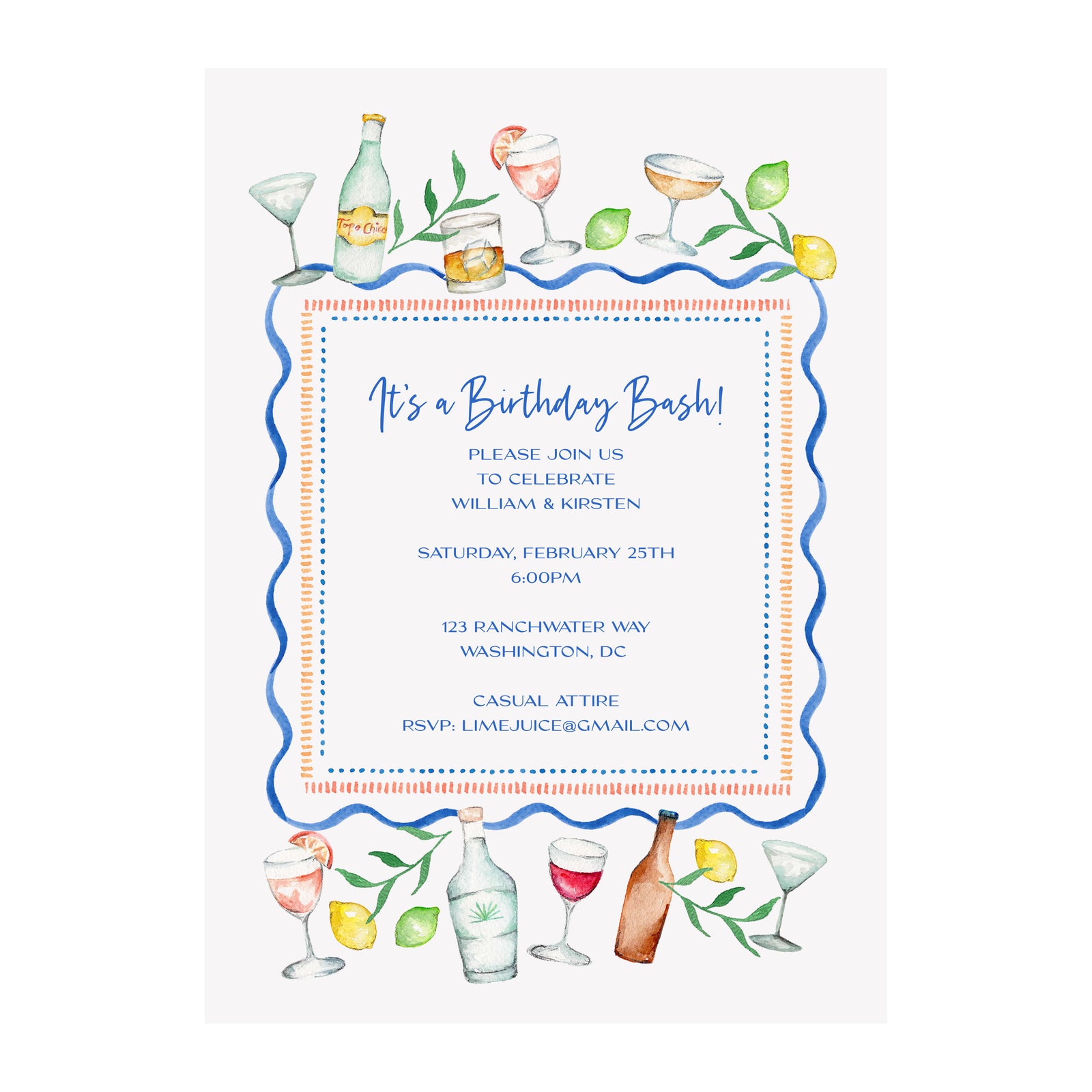 Cocktail Cheers Party Invitation
