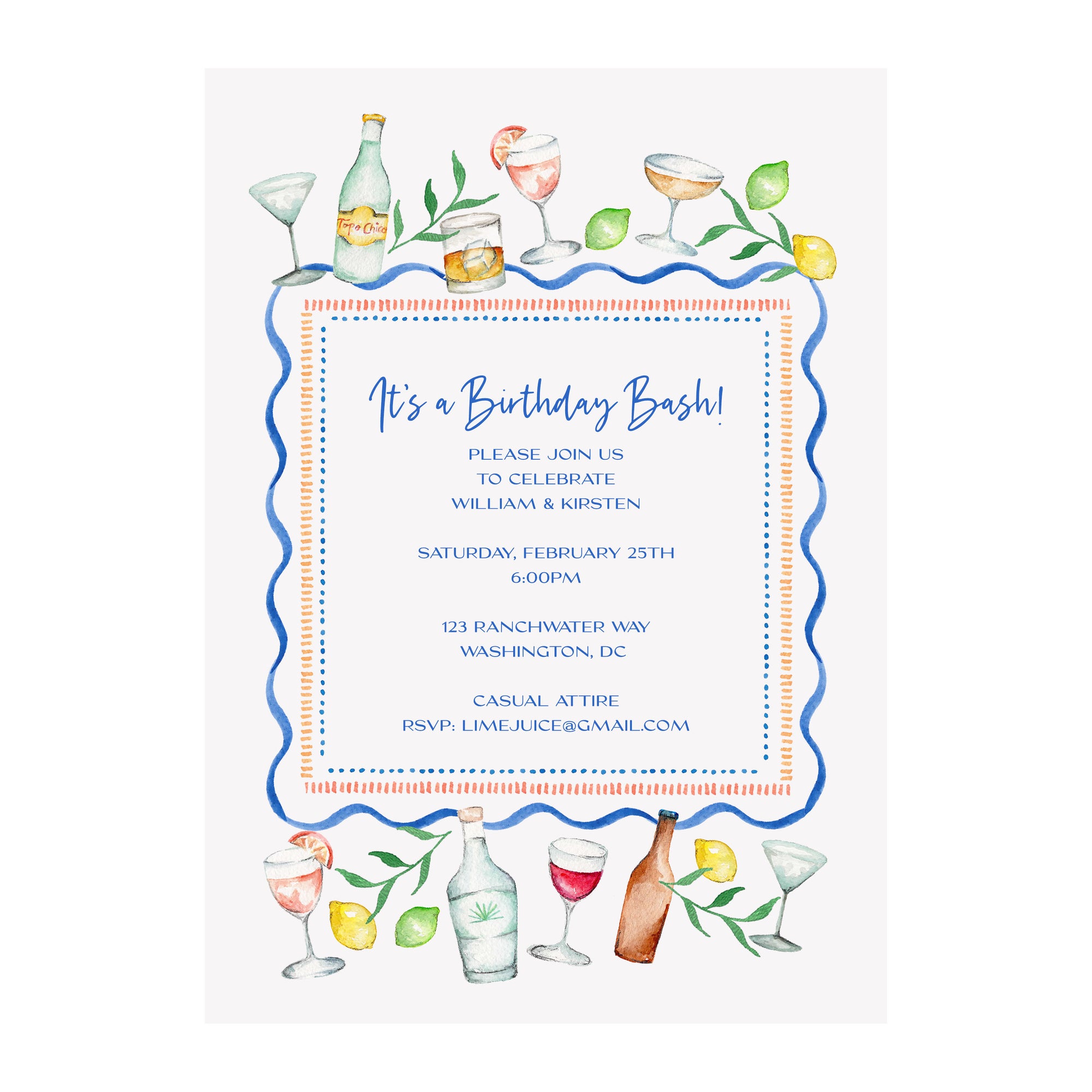 Cocktail Cheers Party Invitation