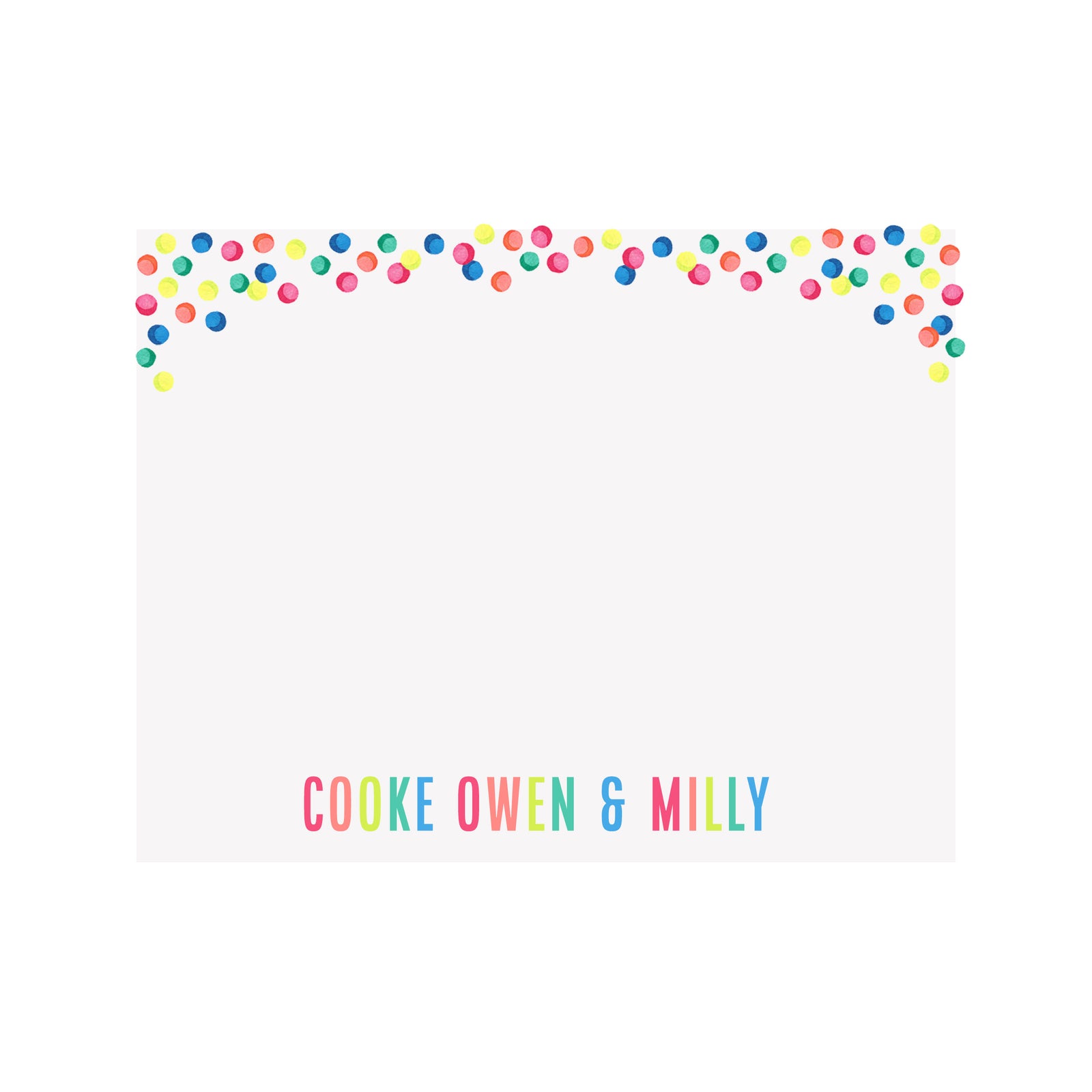 Neon Confetti Stationery