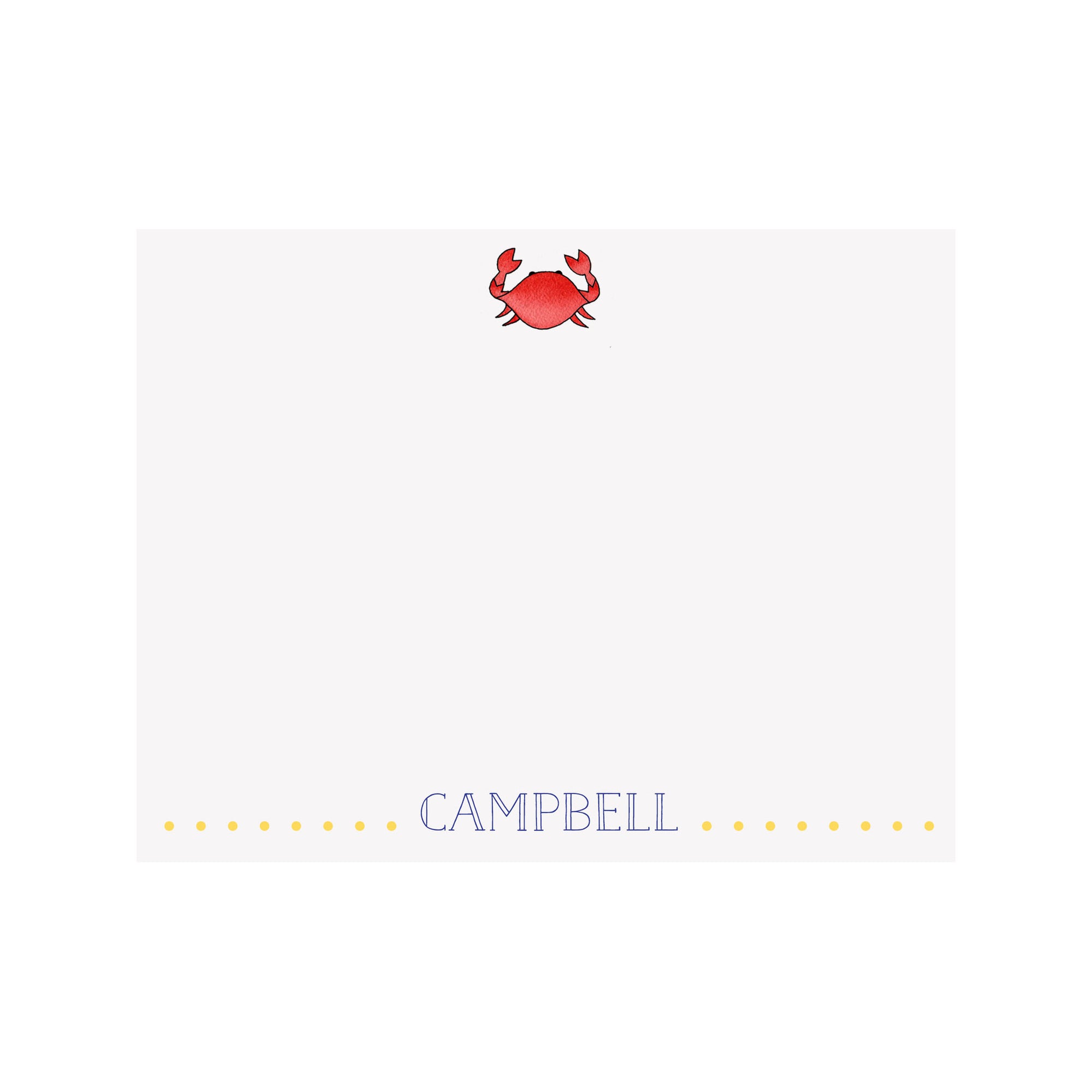 Crab Stationery- Red