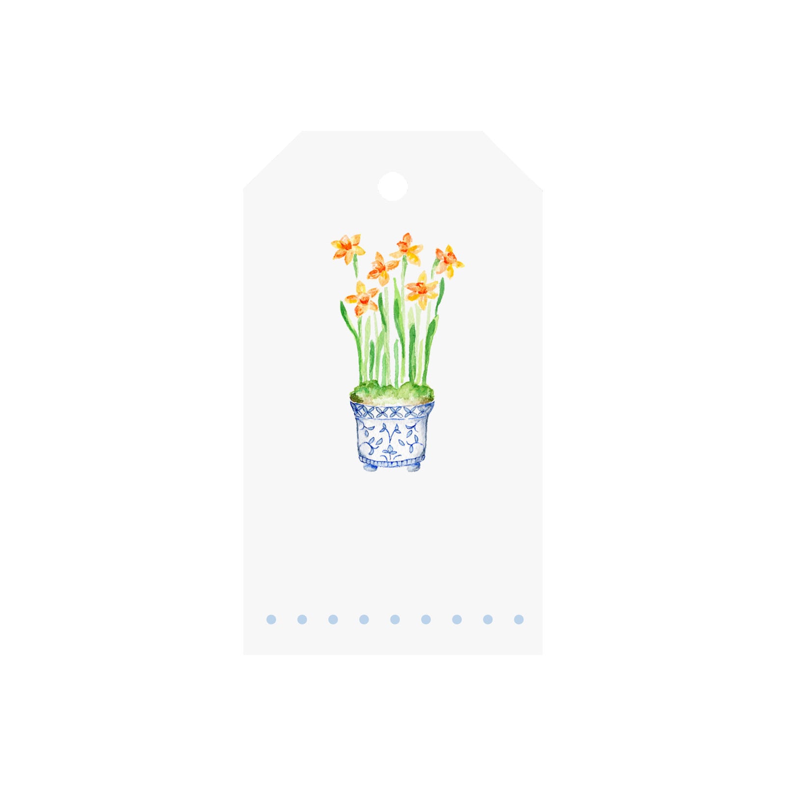Daffodil Cachepot Luggage Gift Tags