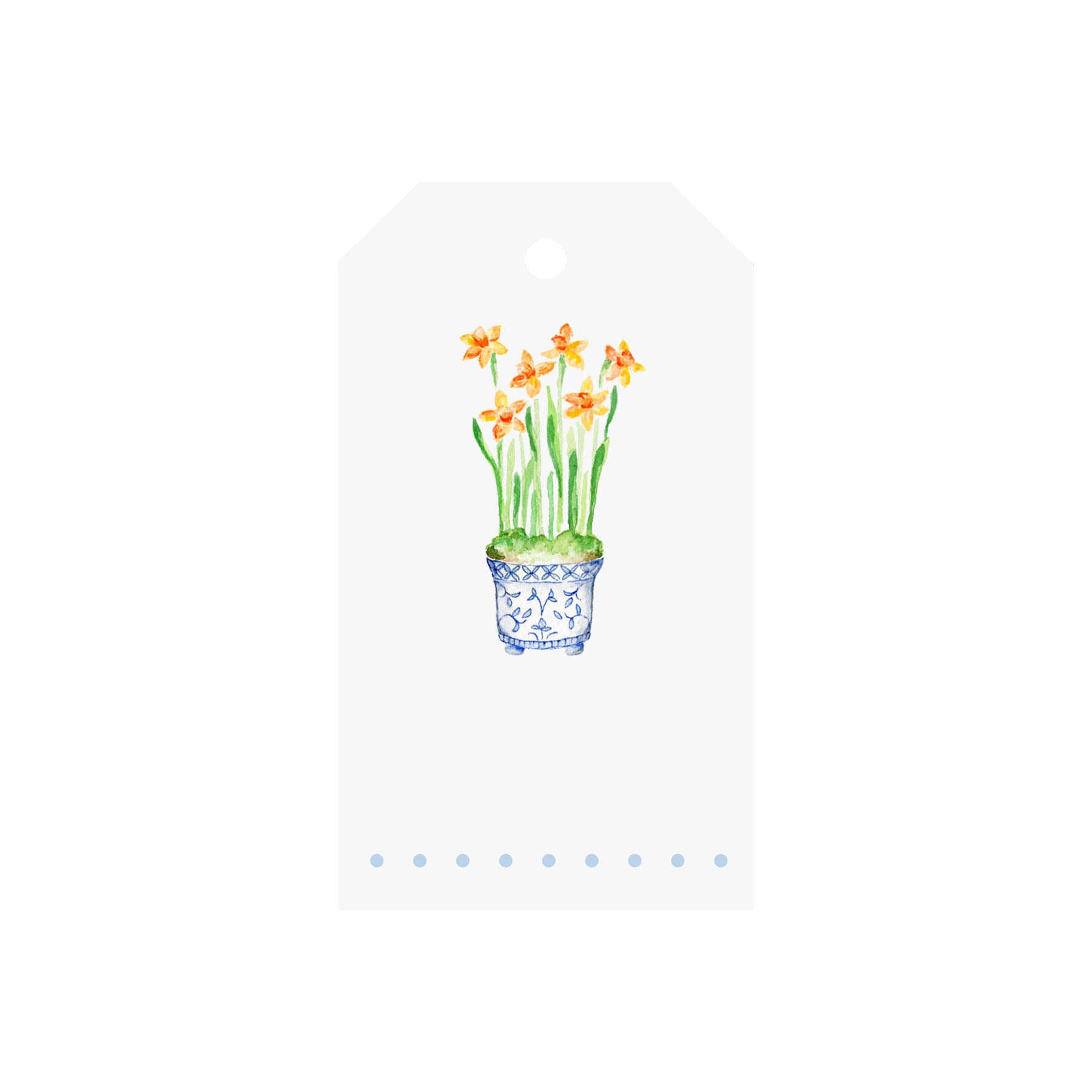 Daffodil Cachepot Luggage Gift Tags