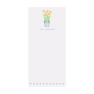 Daffodil Cachepot Notepad- Personalized