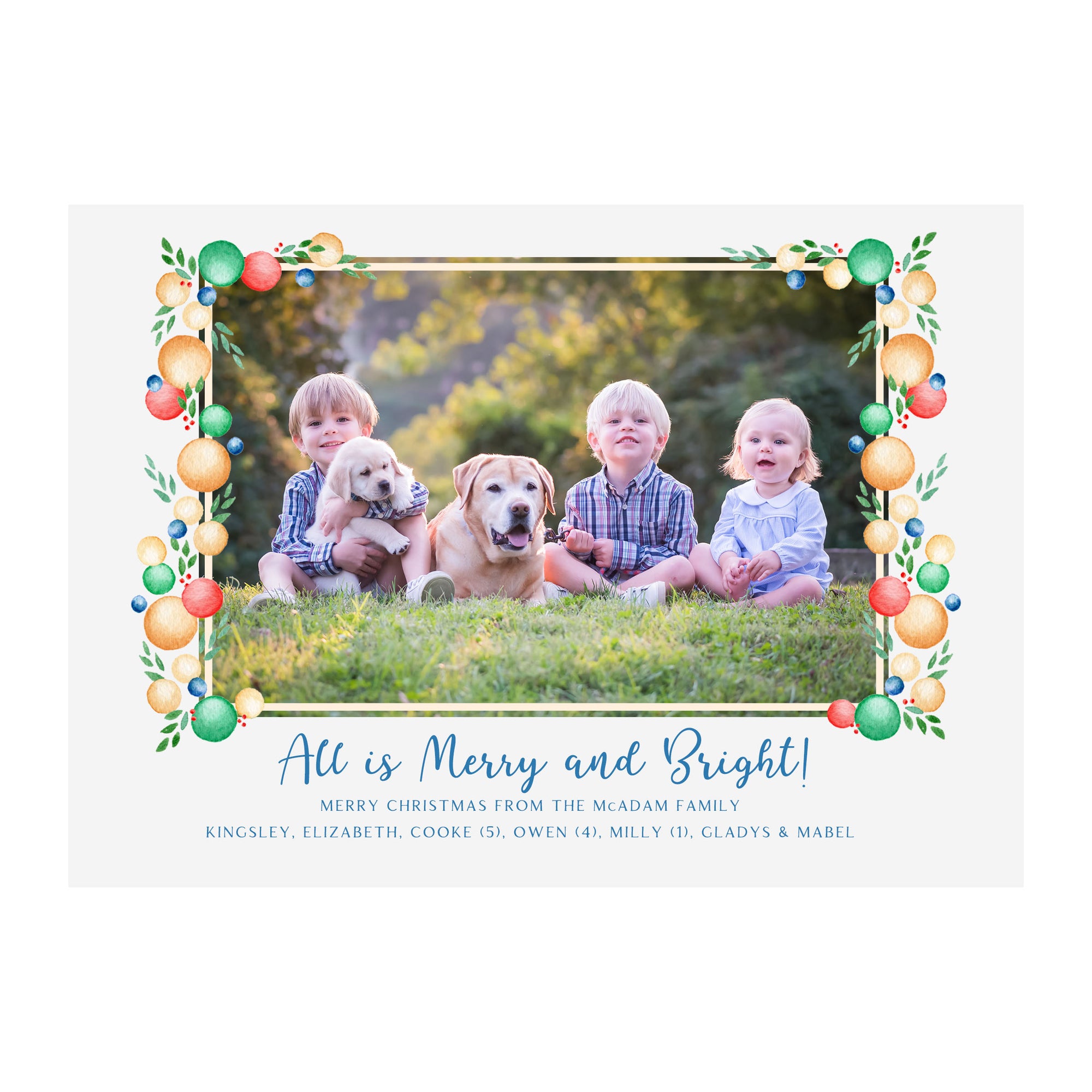 Deck the Halls Holiday Photo Cards