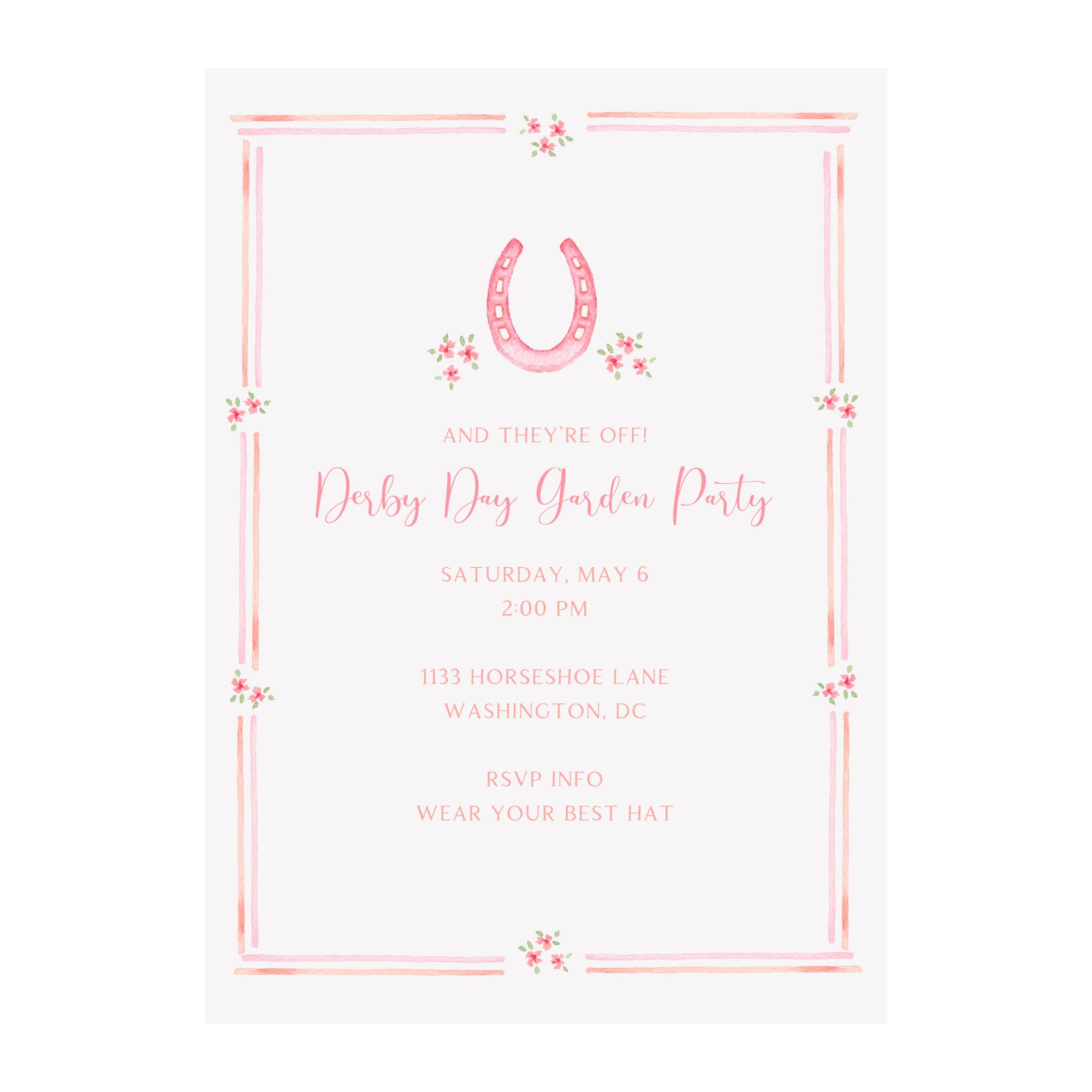 Derby Horseshoe Party Invitation