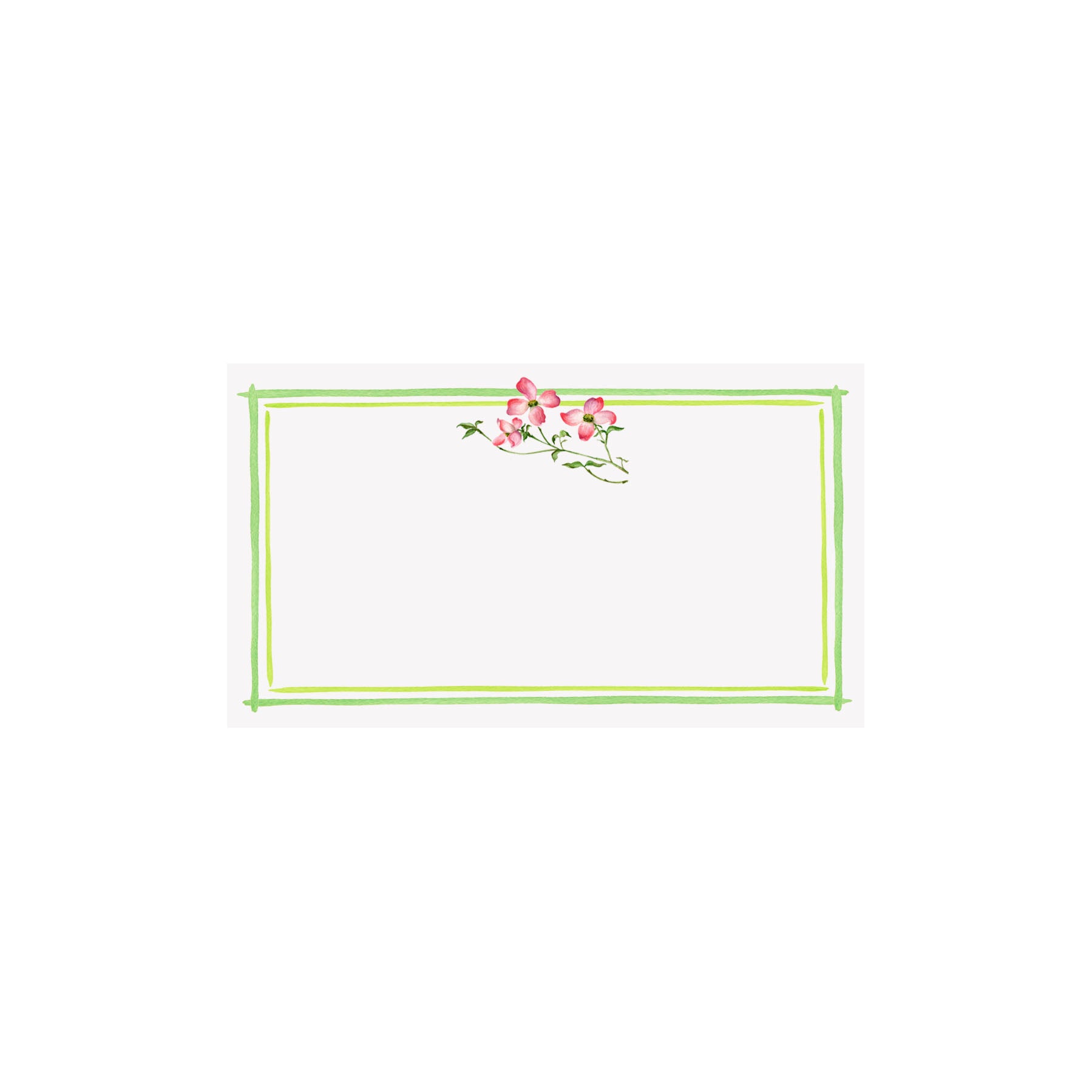 Dogwood Place Card - Brake Ink Stationery, image size:1799x1799