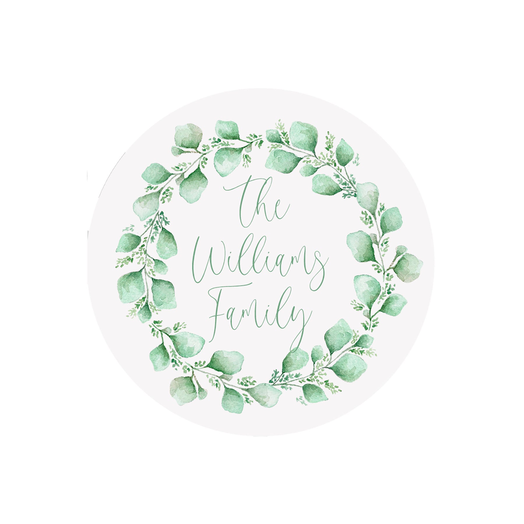 Eucalyptus Wreath Circular Gift Tags