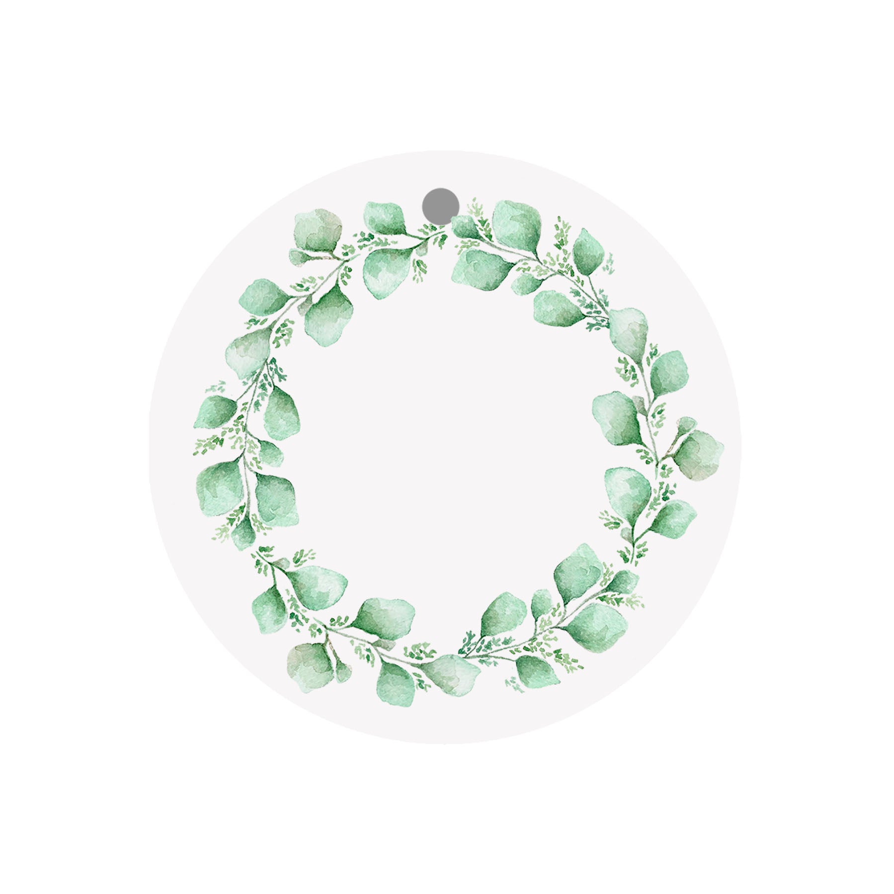 Eucalyptus Wreath Circular Round Gift Tags