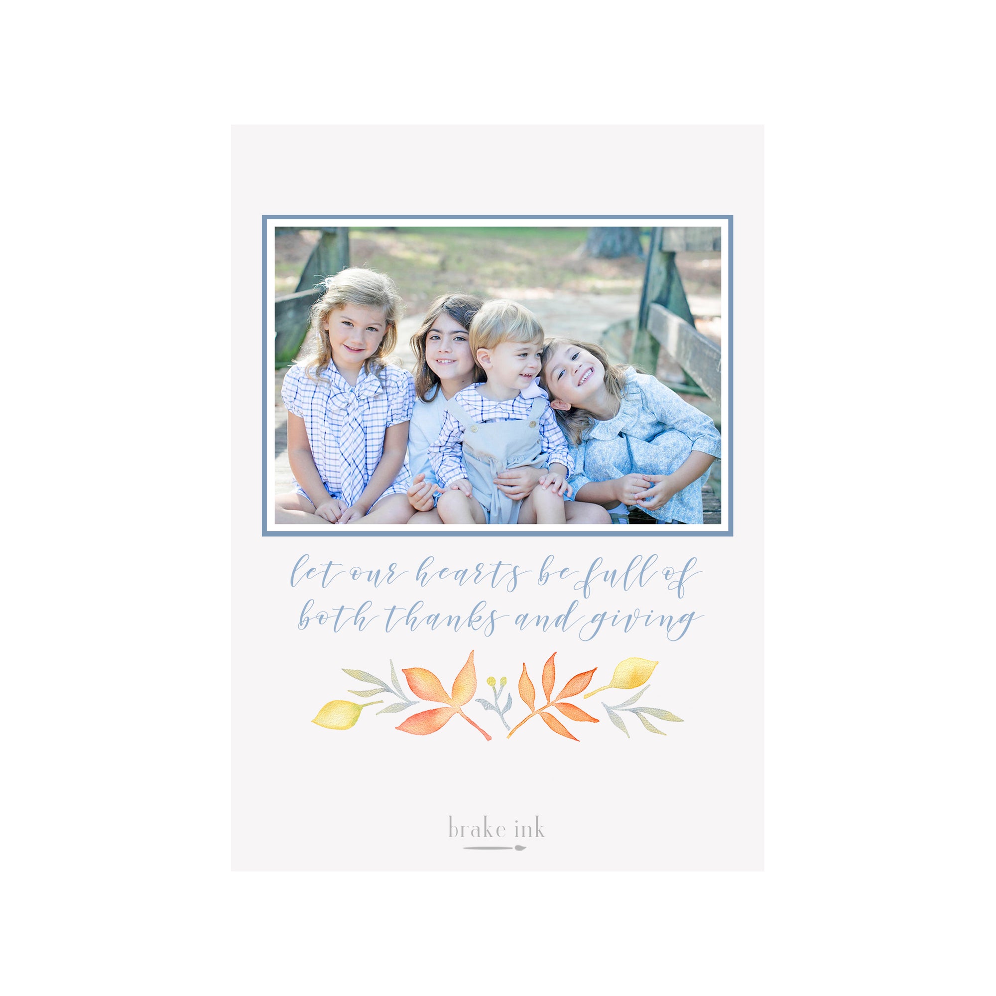 Fall Leaves Holiday Photo Cards