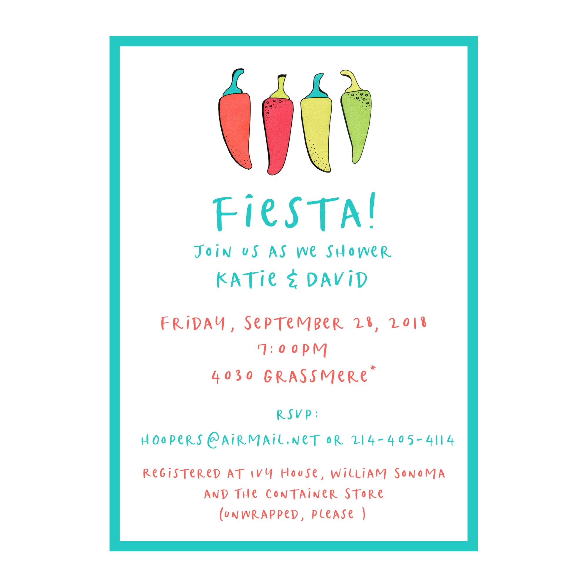 Fiesta Peppers Party Invitation