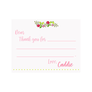 Fill-In Thank You Note Stationery