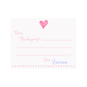 Fill-In Thank You Note Stationery