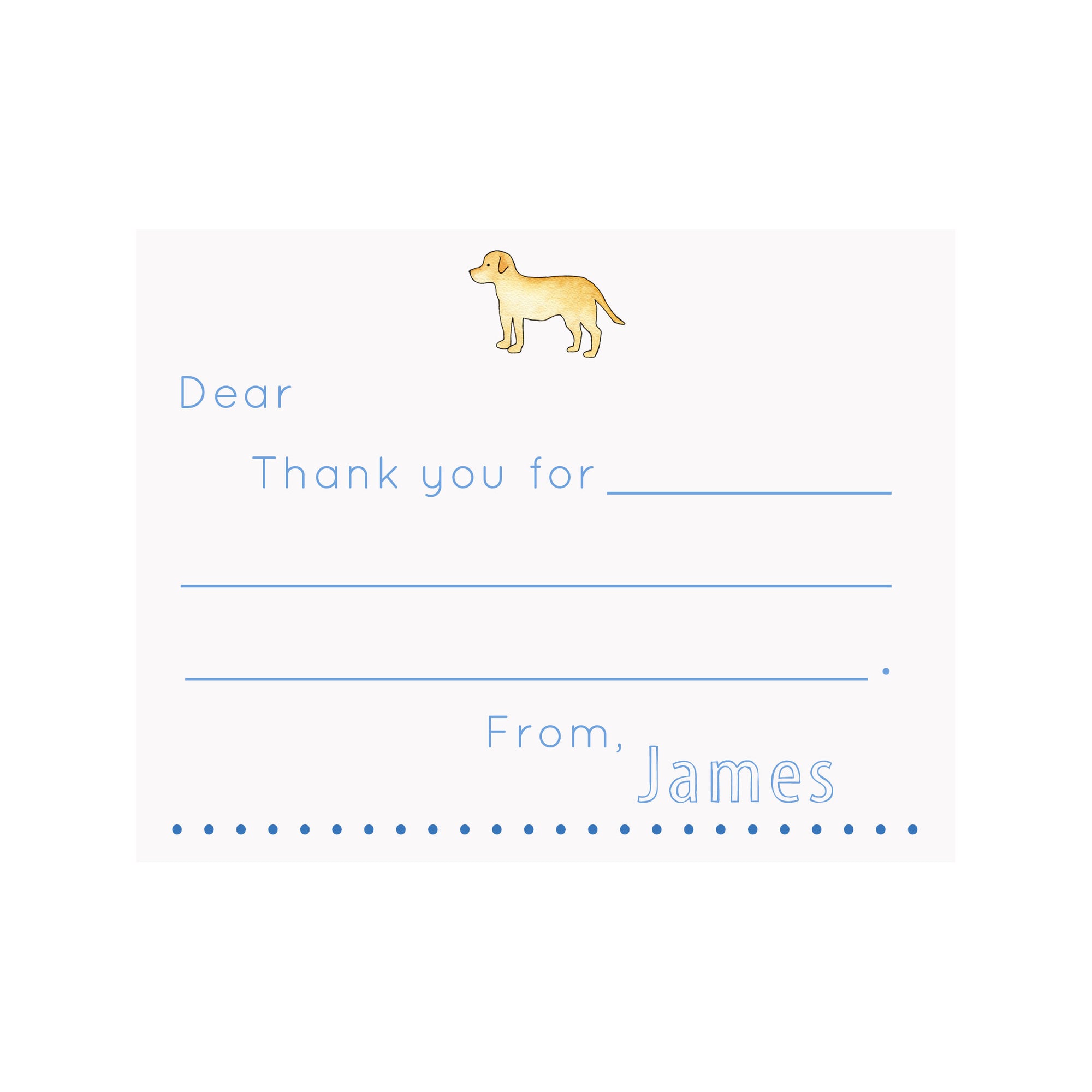 Fill-In Thank You Note Stationery