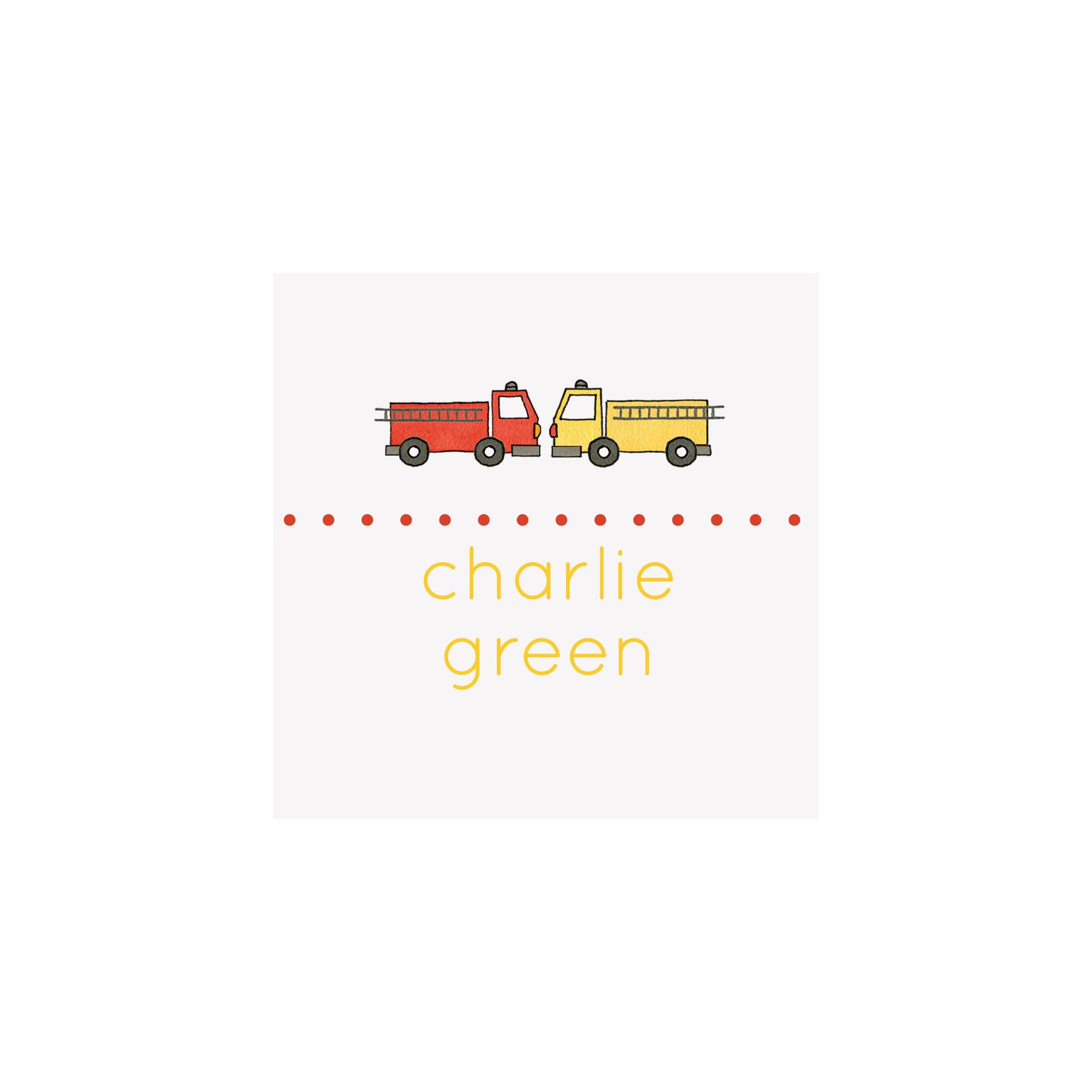 Fire Truck Gift Tags & Stickers