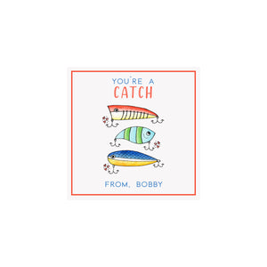 Fishing Lures Valentine Gift Tags & Stickers