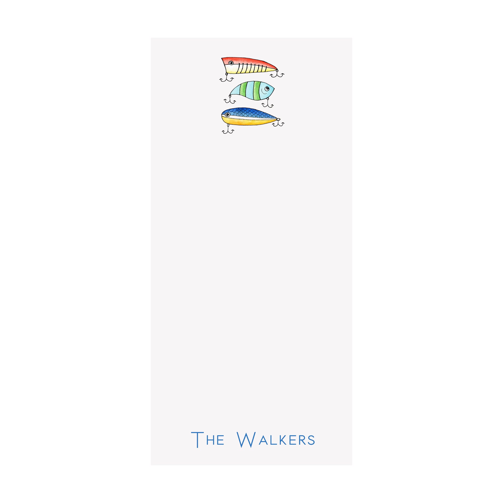 Fishing Lures Notepad- Personalized