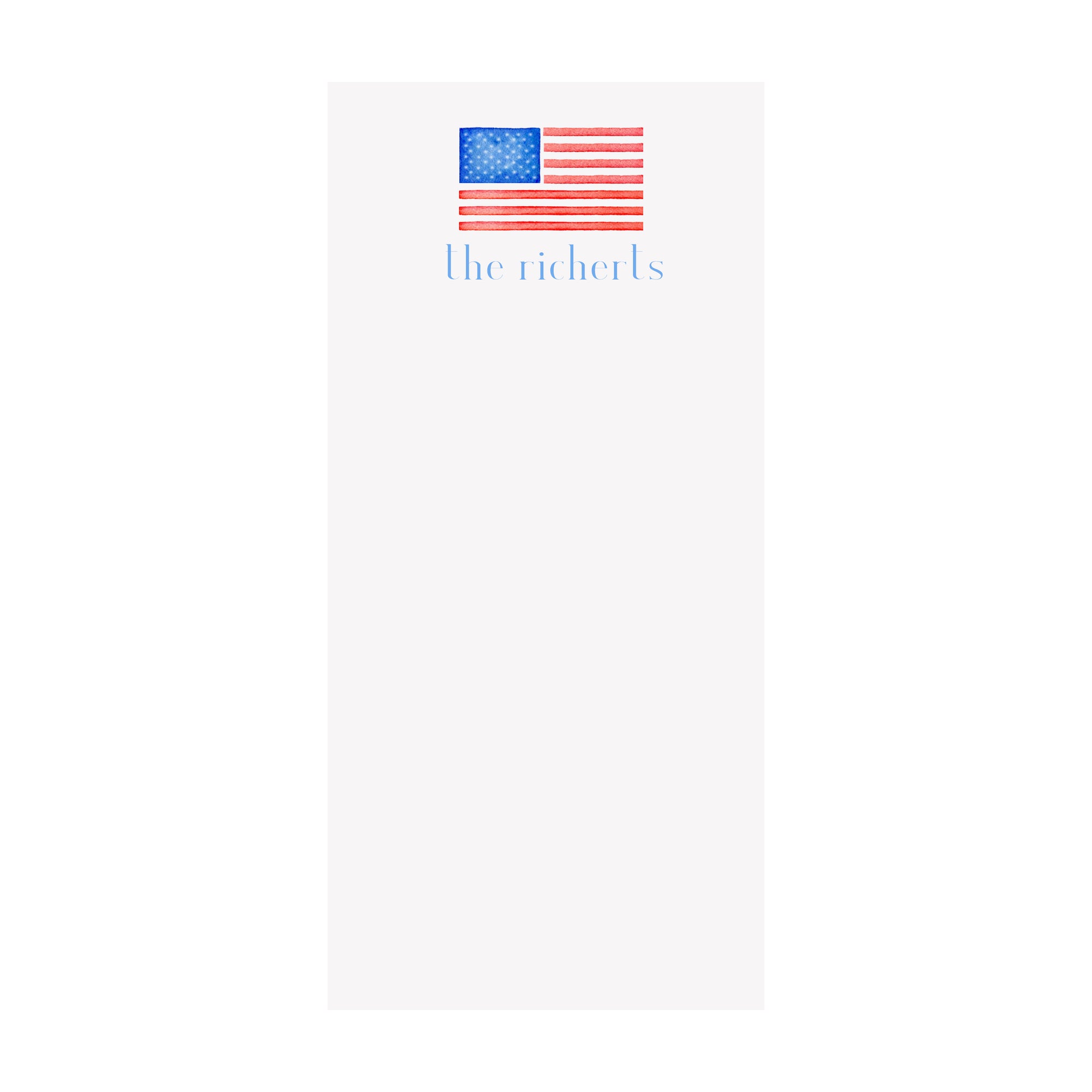 American Flag Notepad- Personalized