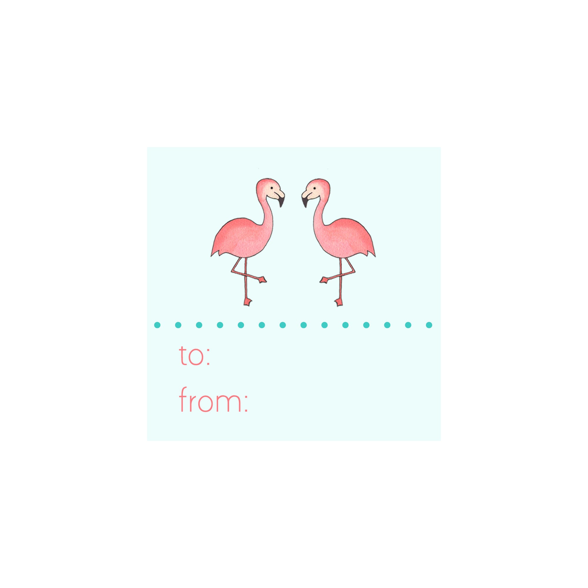 Flamingo Gift Tag