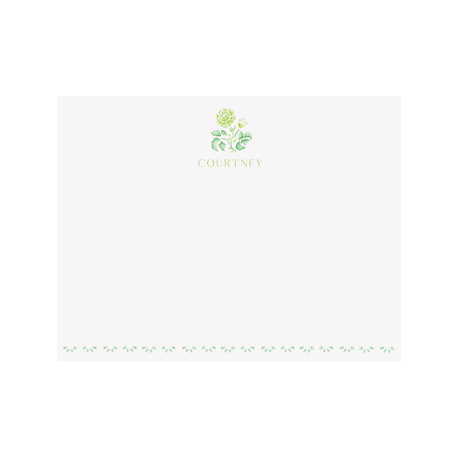 Block Print Flower Stationery